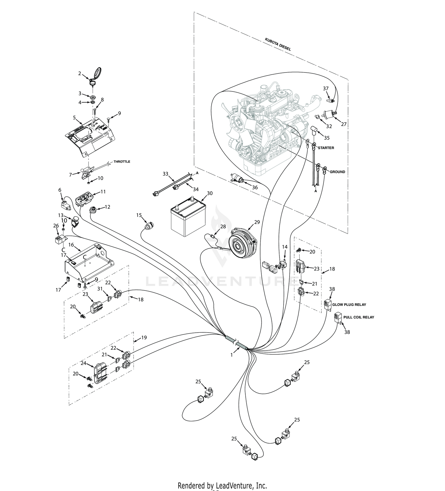 STTII ELECTRICAL SYSTEM - KUBOTA DIESEL