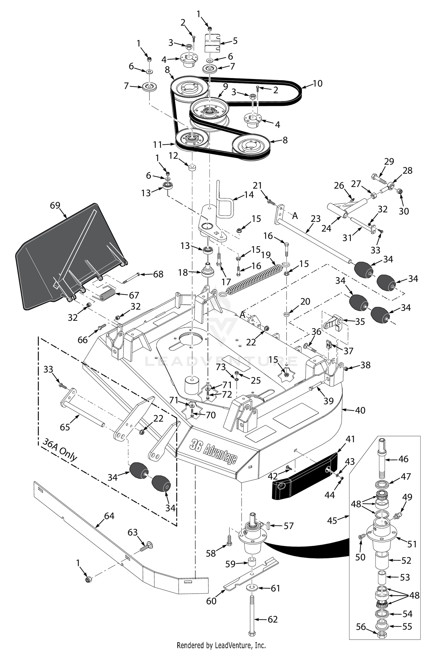SVRII-32A / 36A CUTTER DECK