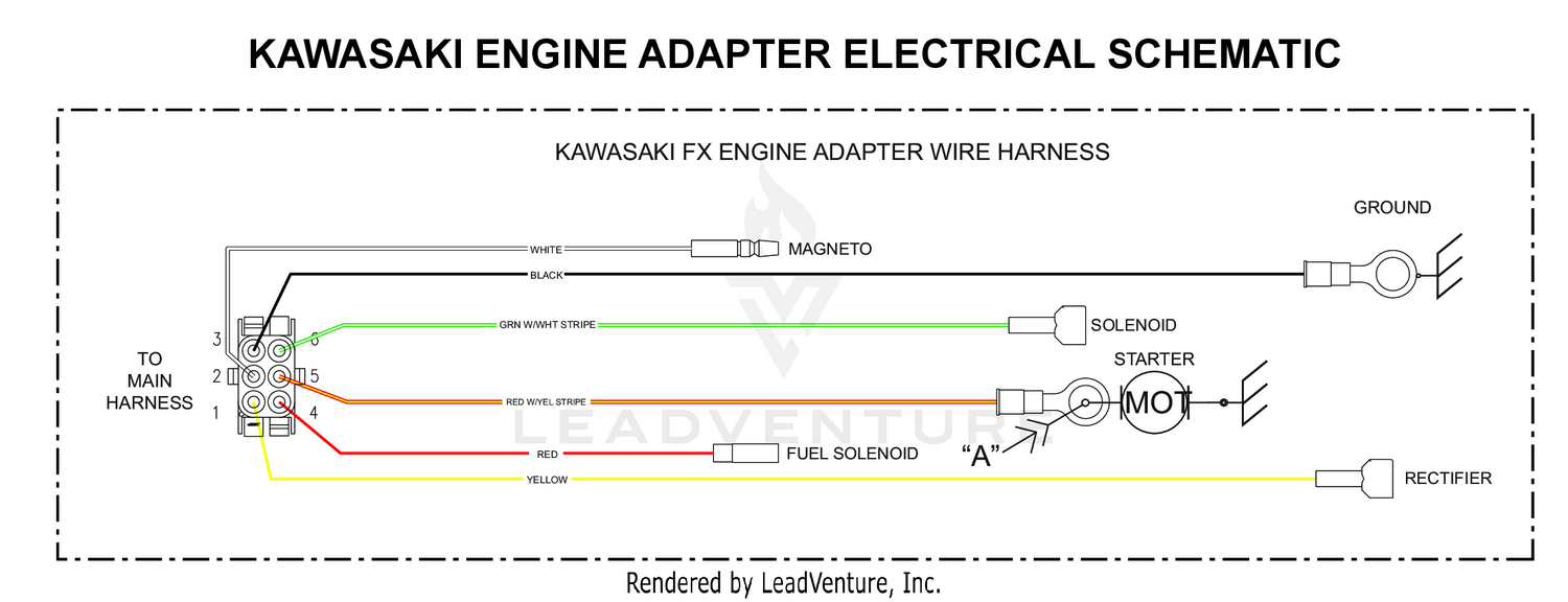 KAWASAKI FX ENGINE ADAPTER ELECTRICAL SCHEMATIC