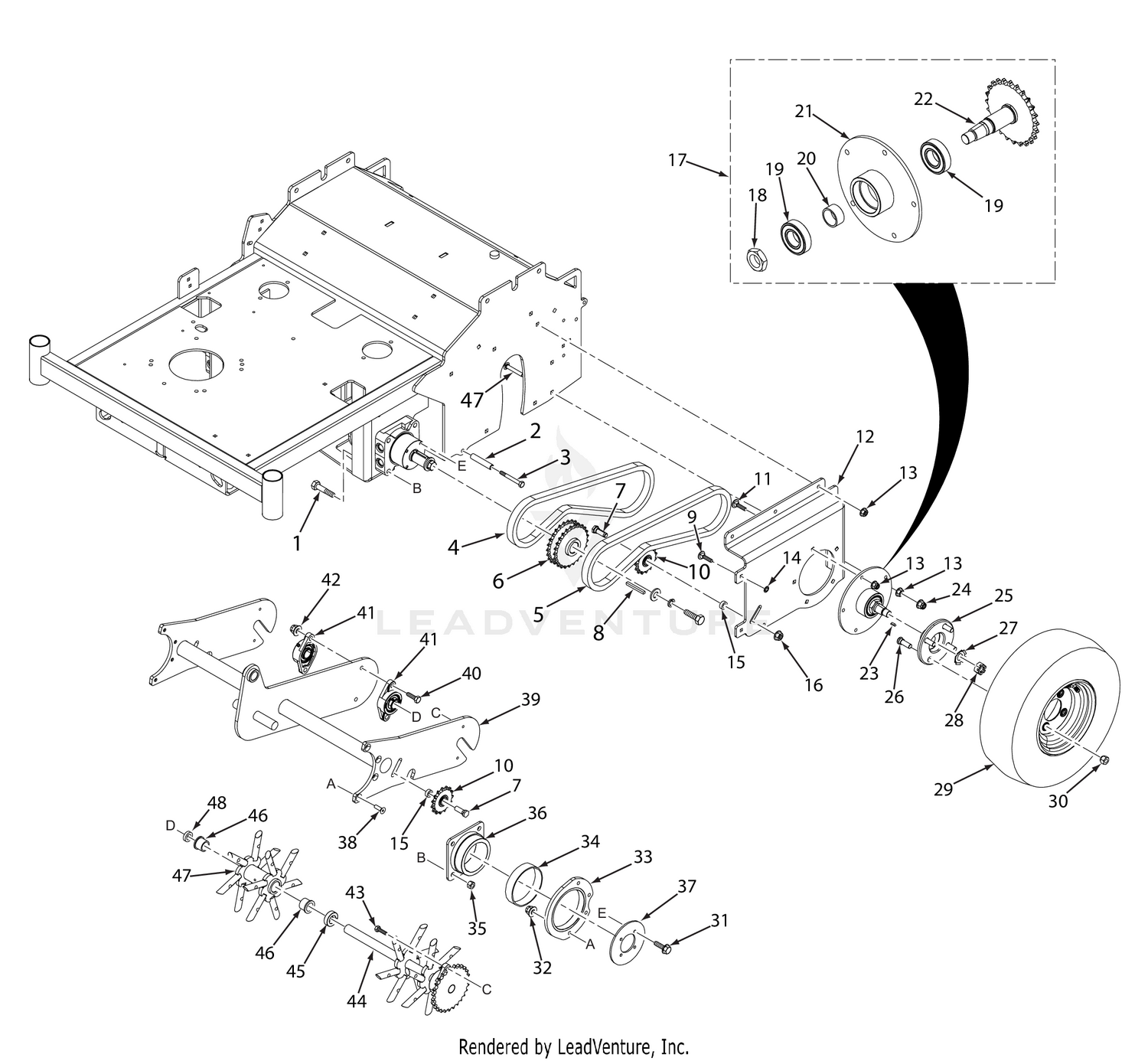 LEFT SIDE TINE WHEEL DRIVE