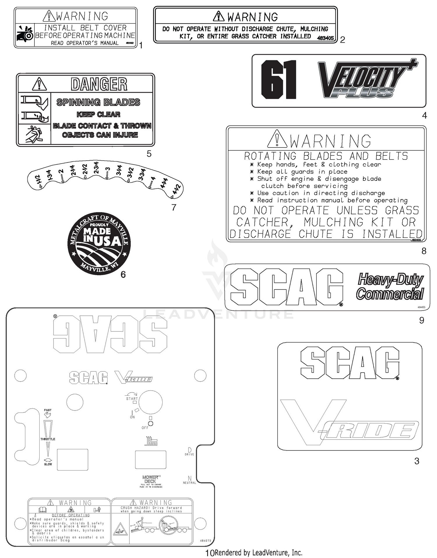 Replacement Decals And Information Plates