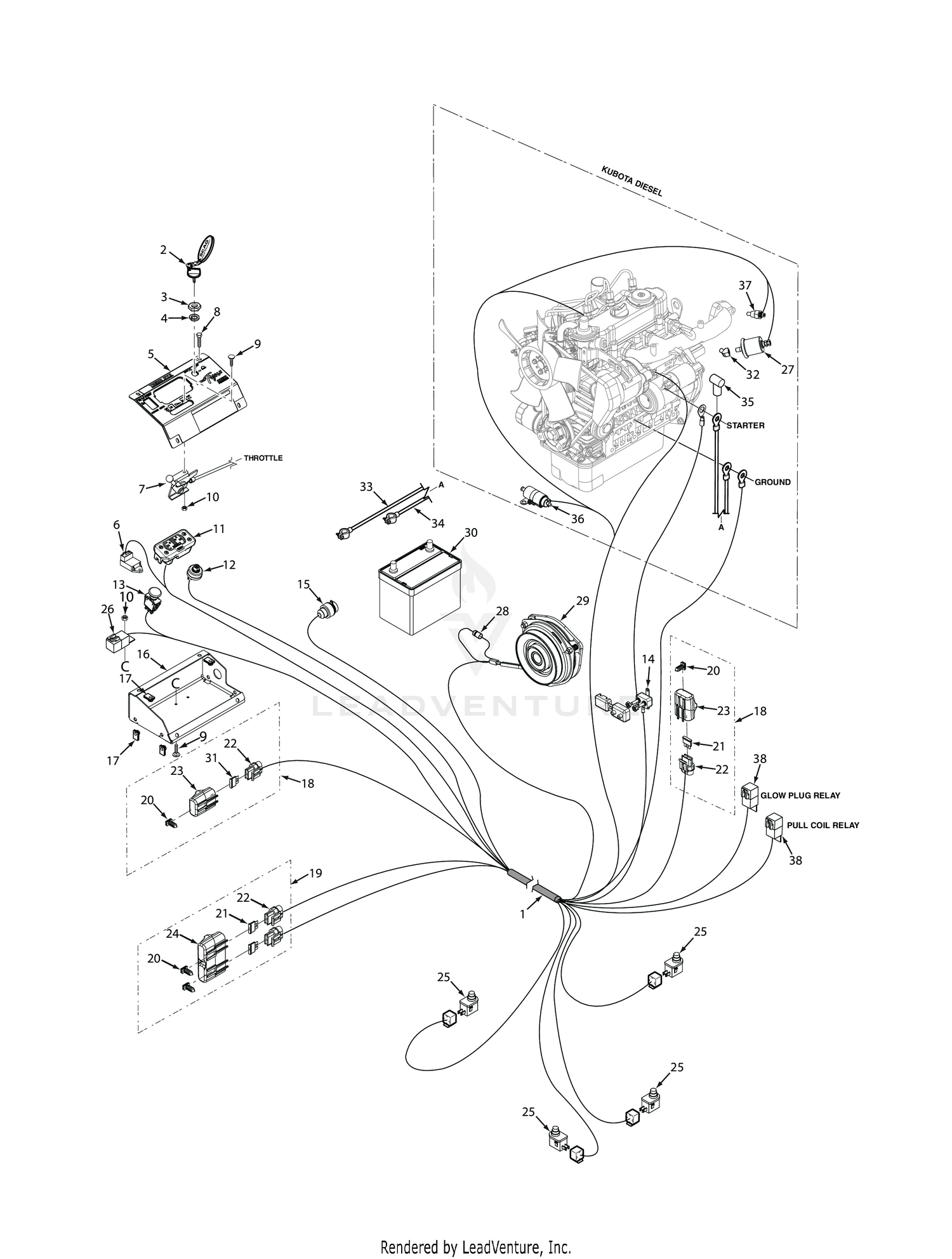STTII ELECTRICAL SYSTEM - KUBOTA DIESEL