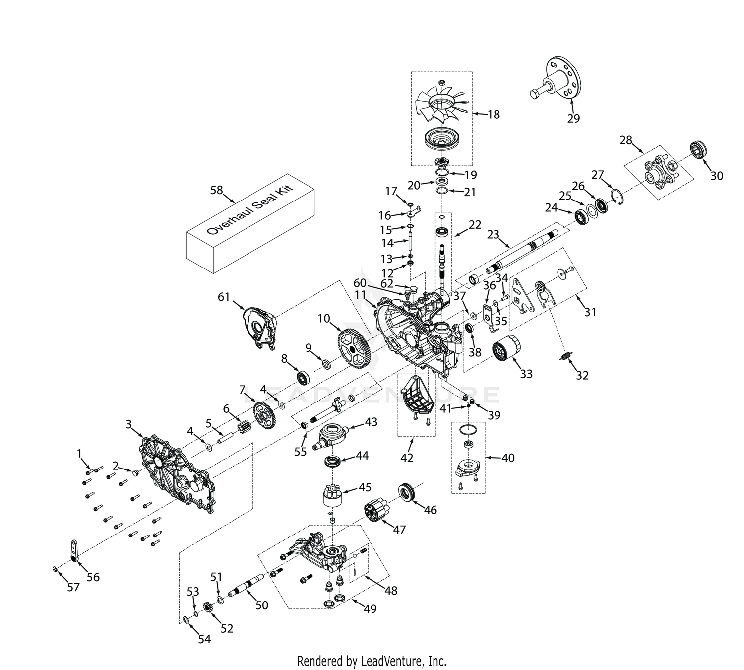 HYDRO-GEAR TRANSAXLE (ZT-3100 61")