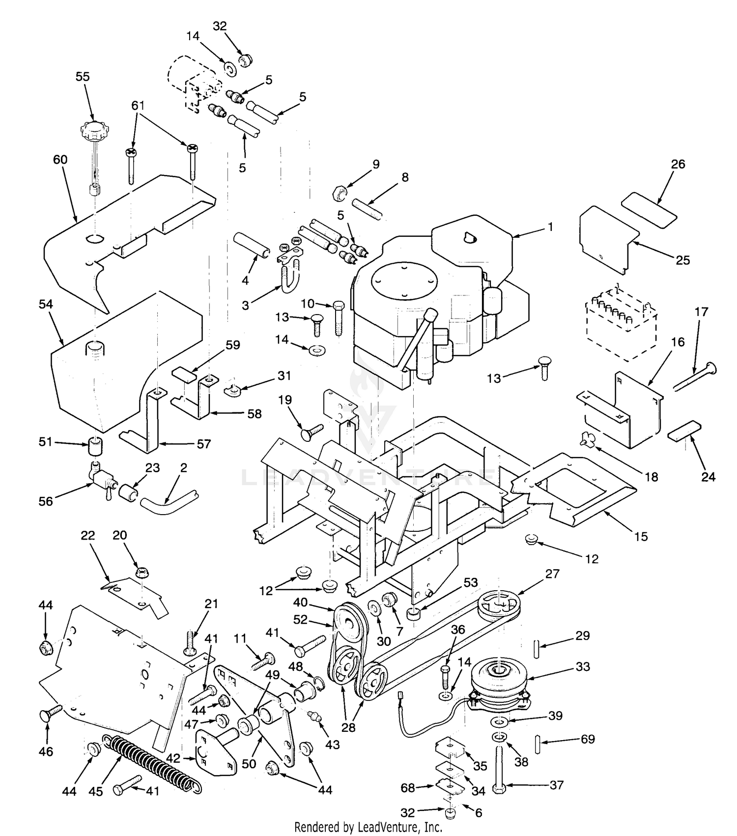 48" Traction Drive Components