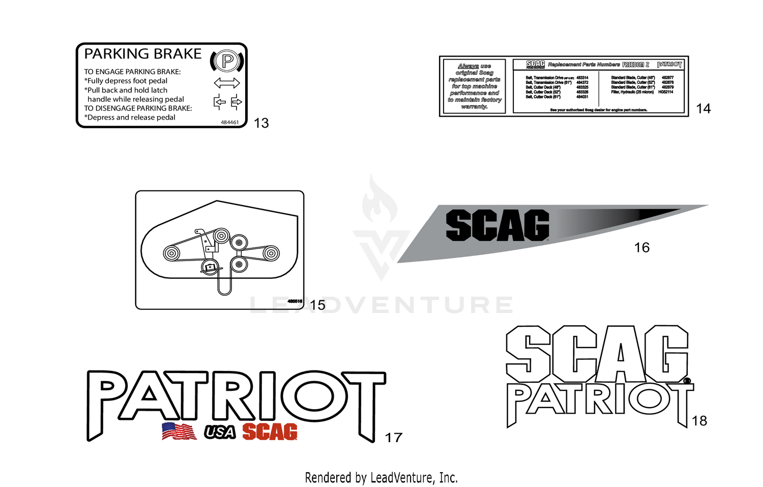 REPLACEMENT DECALS AND INFORMATION PLATES II