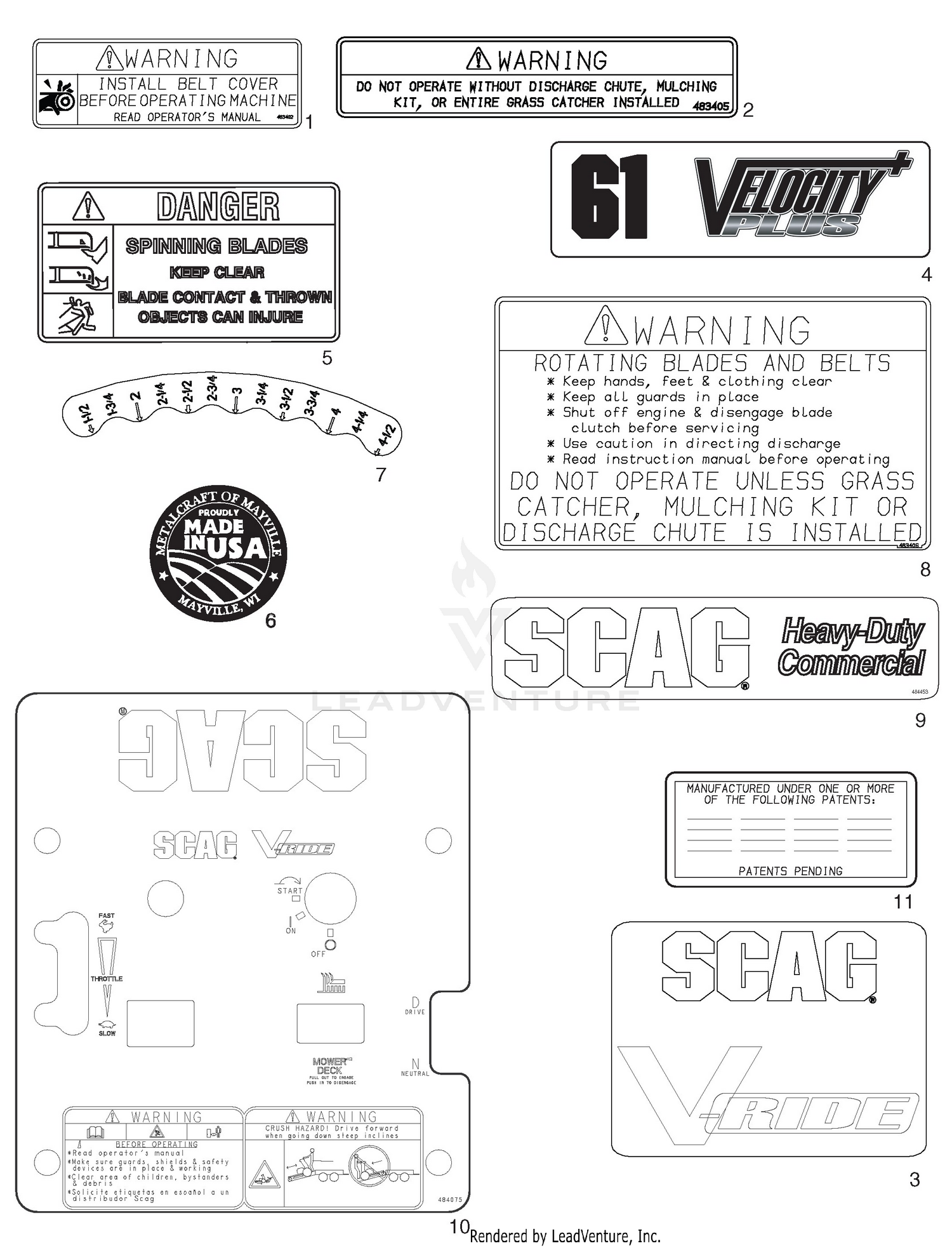 Replacement Decals And Information Plates