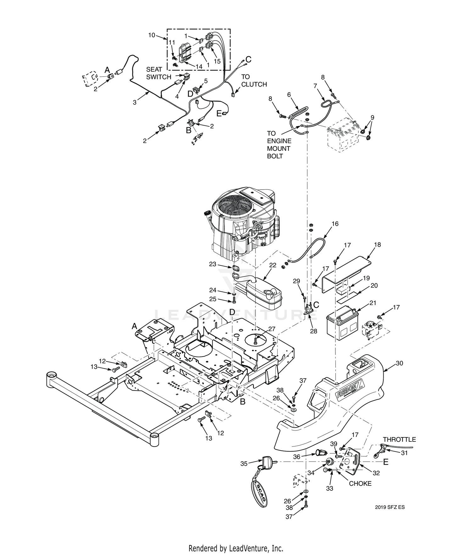 EXHAUST AND ELECTRICAL SYSTEM - SFZ48 / 52