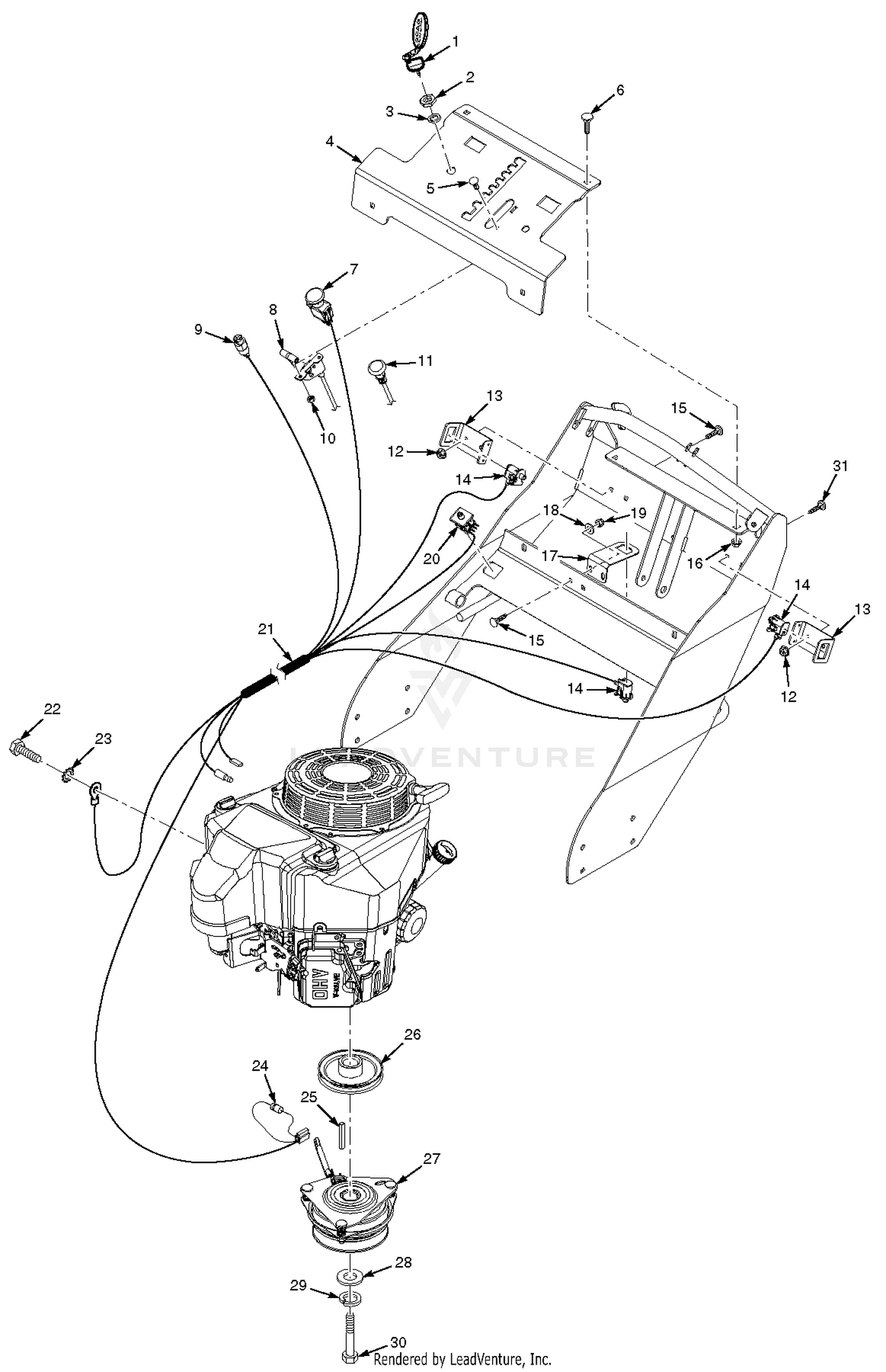 Electrical System And Throttle Control - Manual Start