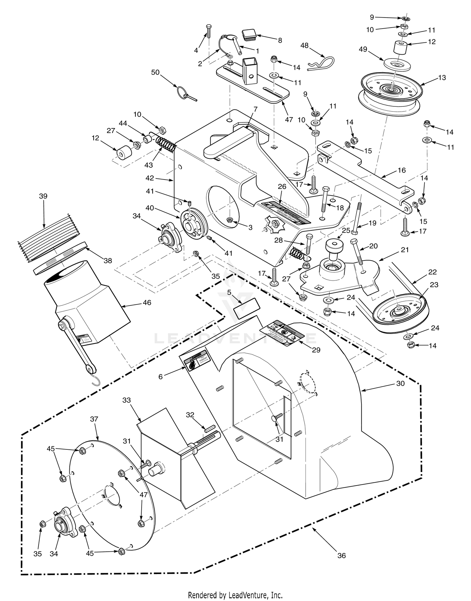 STT-61" / STTII-61" & SCZ-61" / SCZII-61" BLOWER HOUSING ASSEMBLY