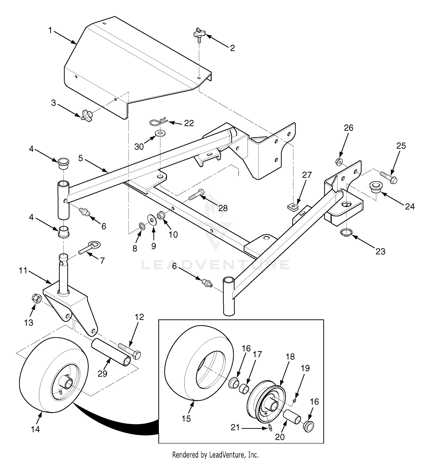 Deck Frame (Large Frame) 52"