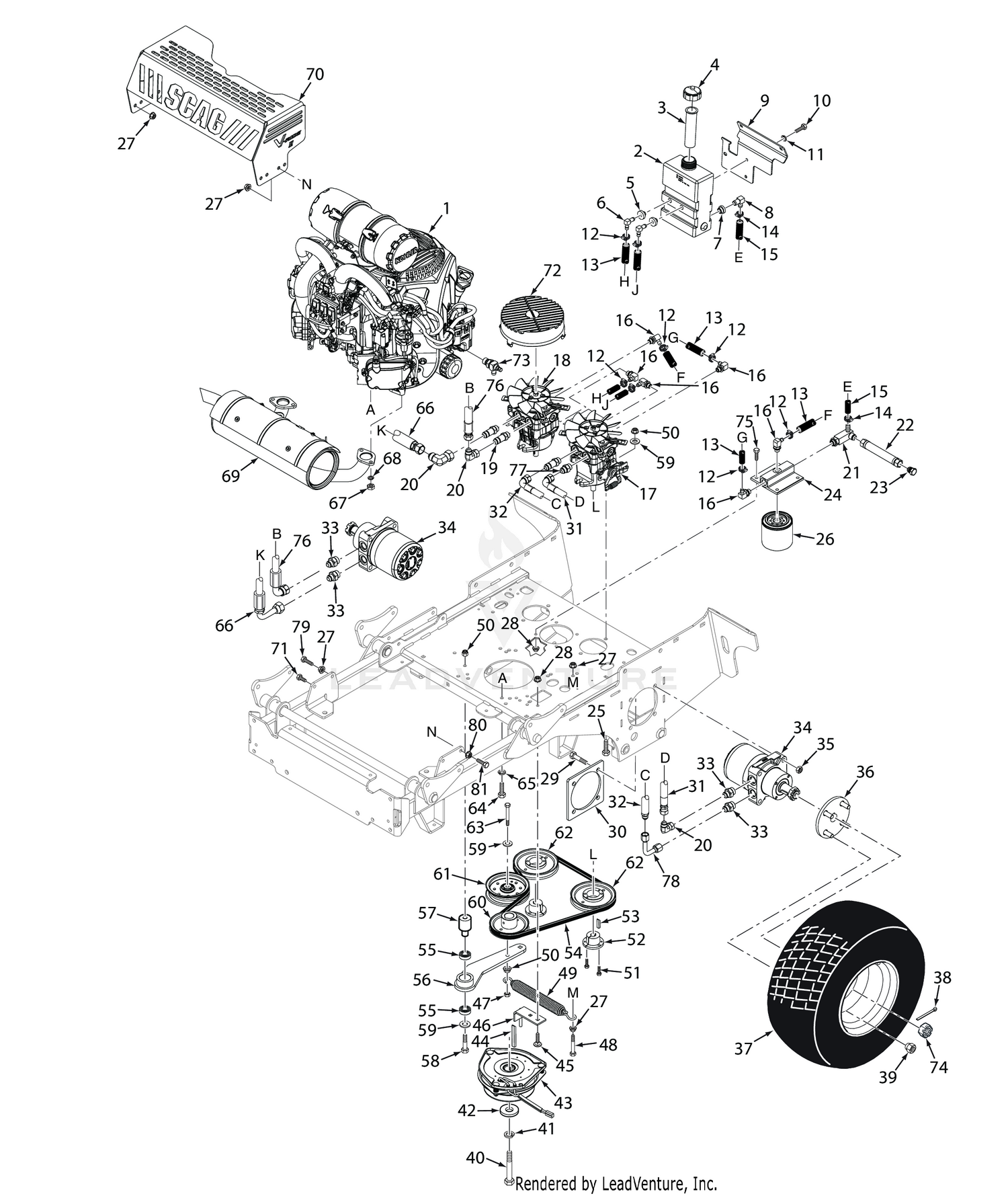 SVRII-48V / 52V / 61V HYDRAULICS AND ENGINE COMPONENTS