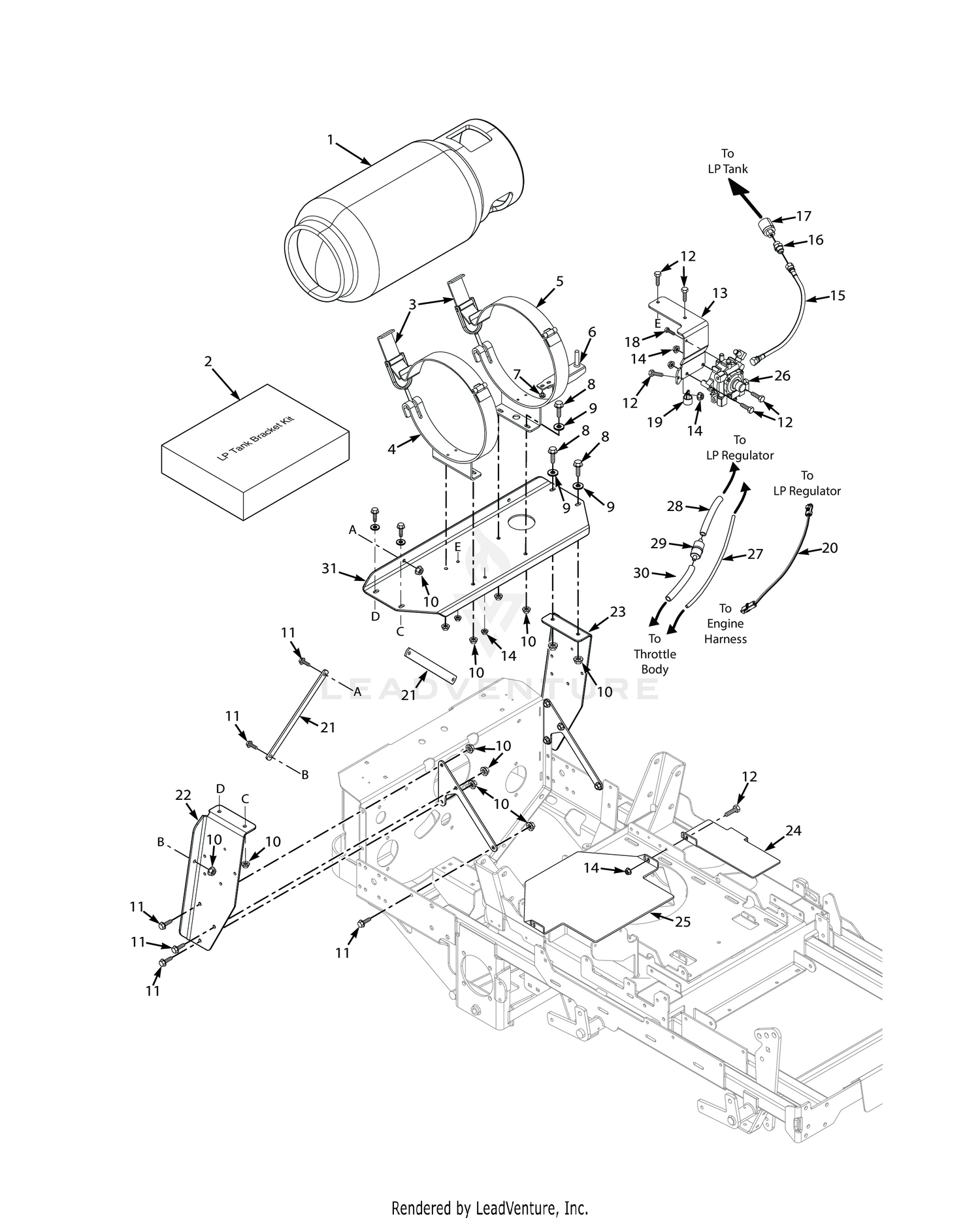 STTII FUEL SYSTEM - KOHLER 25CH-LP-EFI