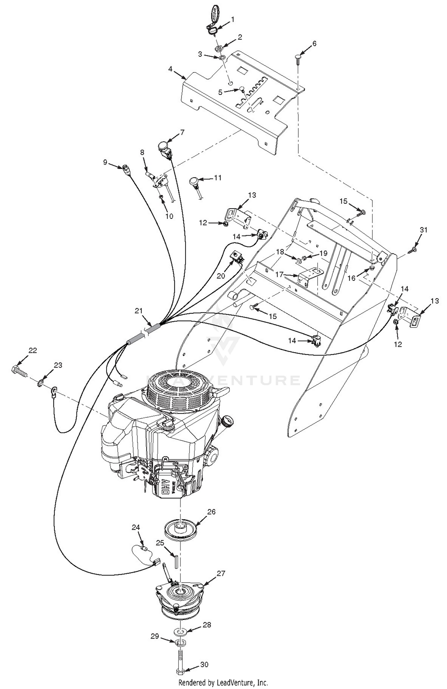 Electrical System And Throttle Control - Manual Start