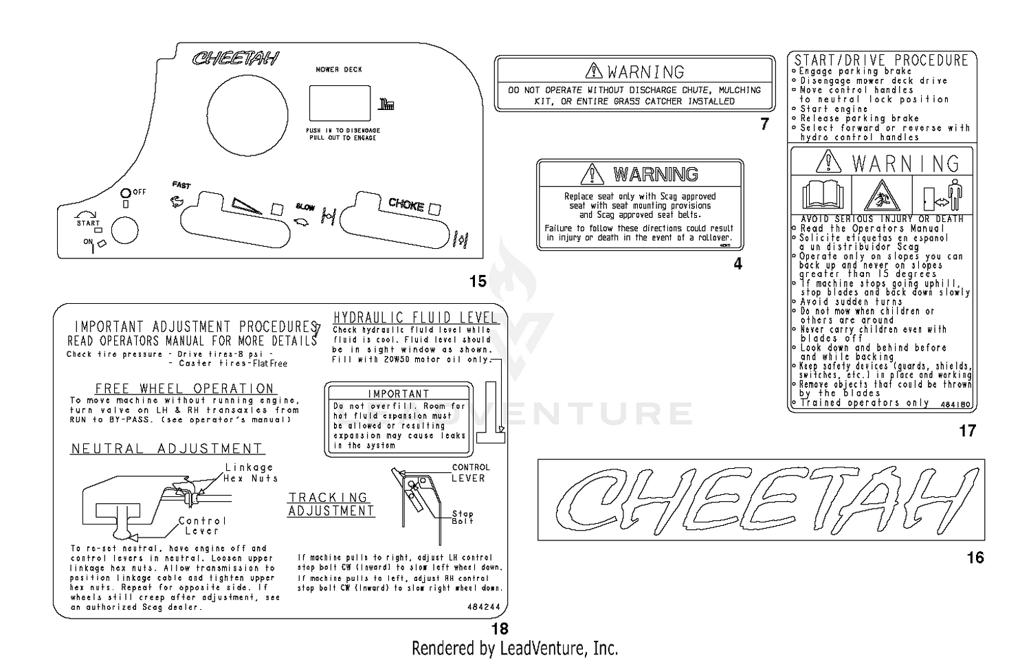 Replacement Decals And Information Plates - Part 1