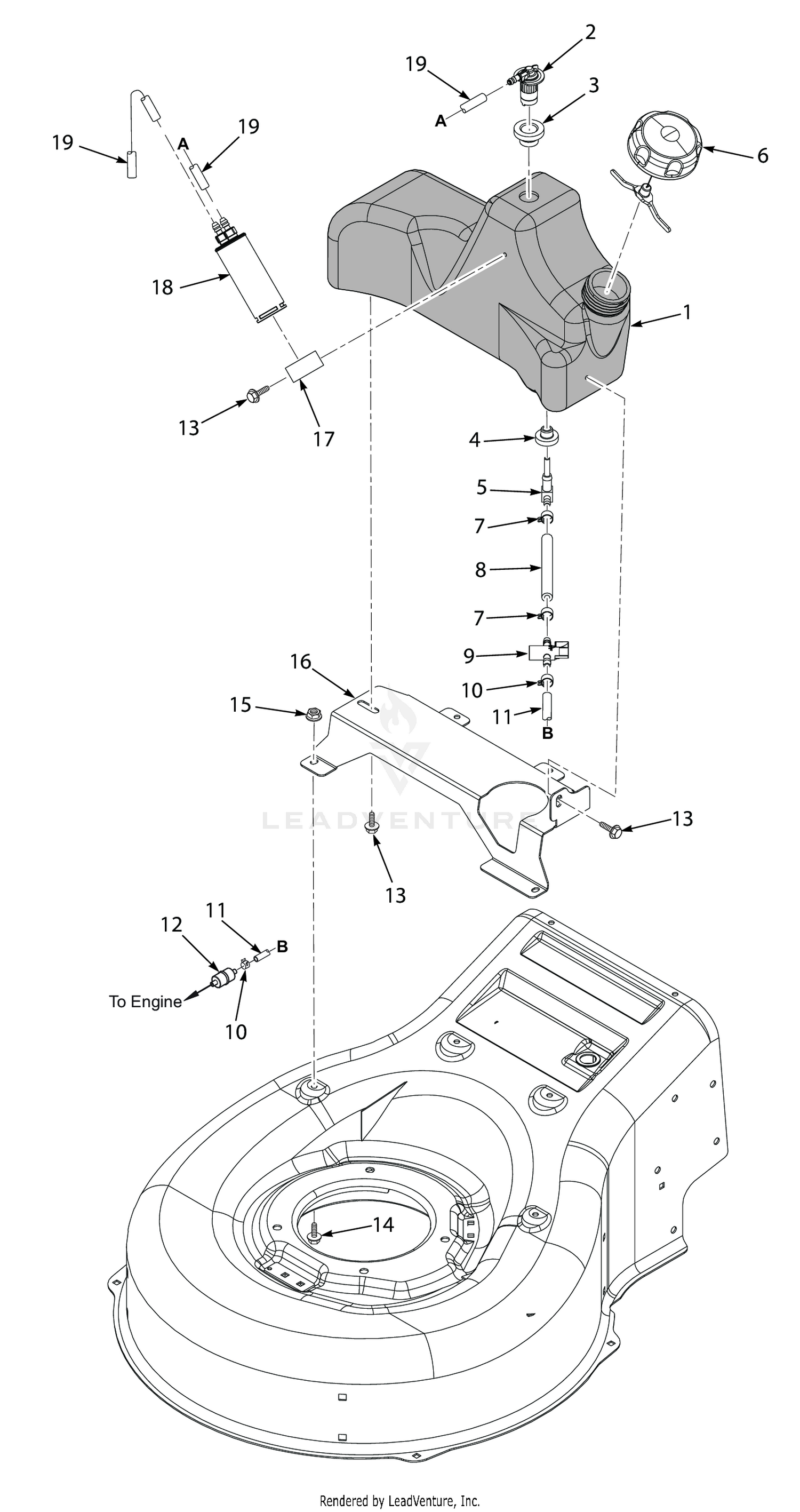 FUEL SYSTEM (Machines with 7CV Engine)
