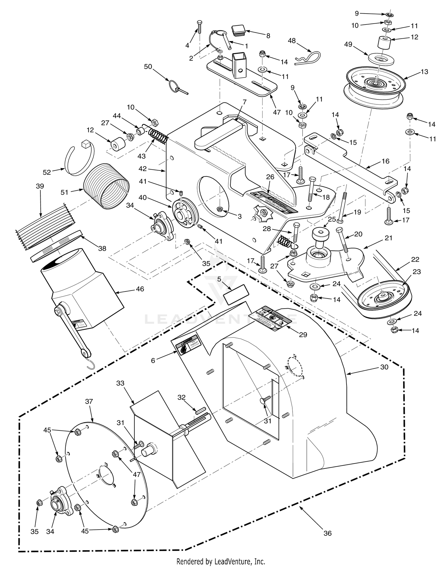 STC 48"/52" BLOWER HOUSING ASSEMBLY