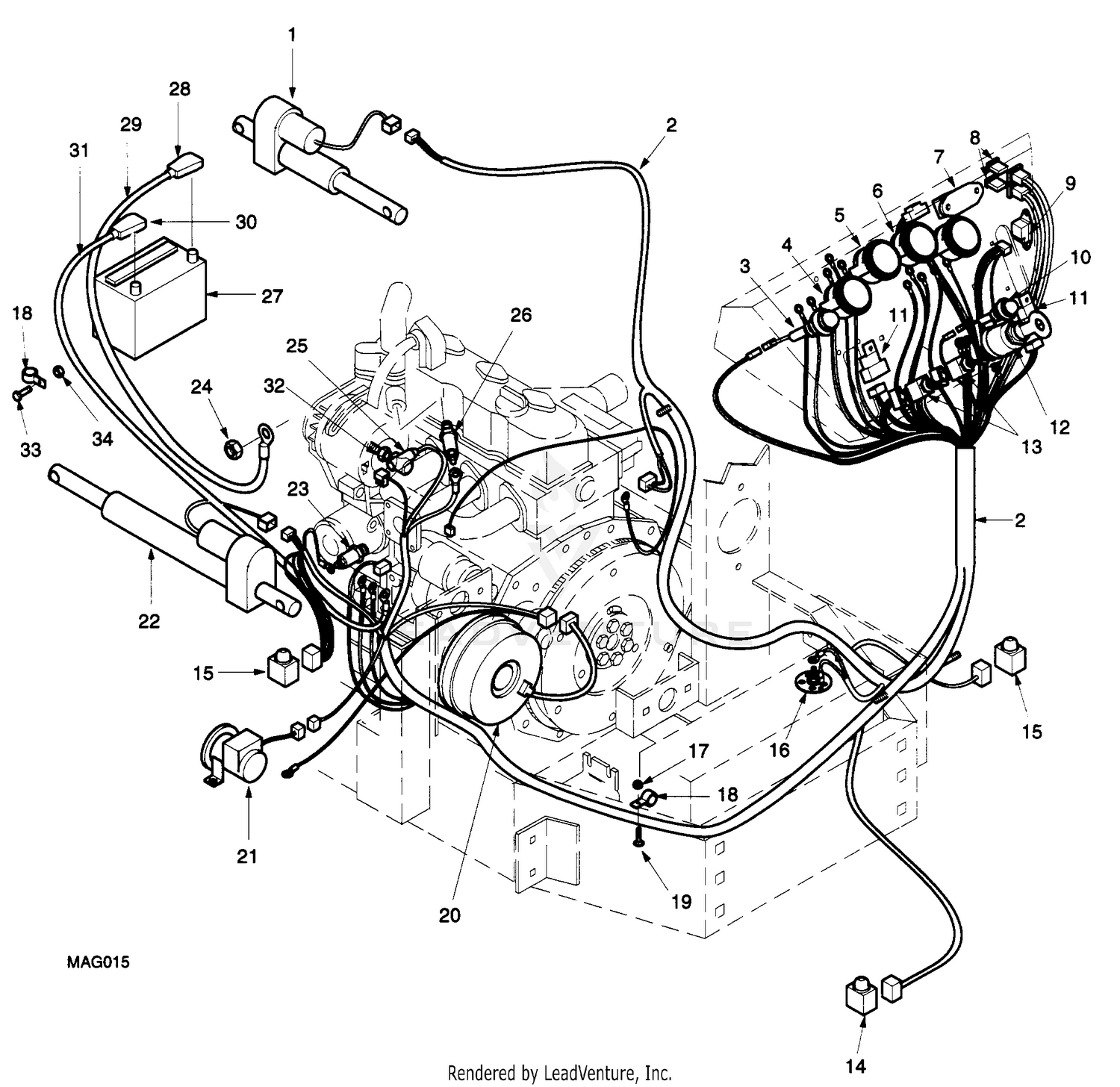 WIRING HARNESS AND ELECTRICAL COMPONENTS