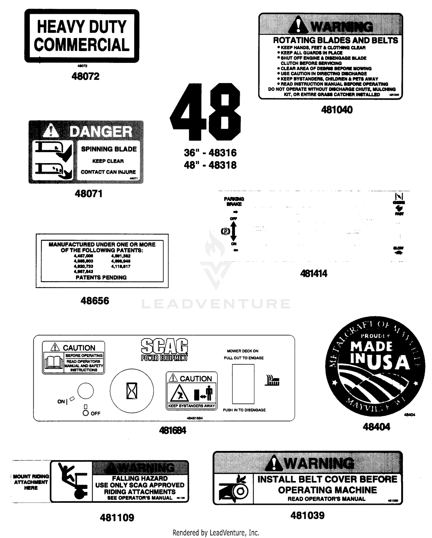 Replacement Decals And Information I