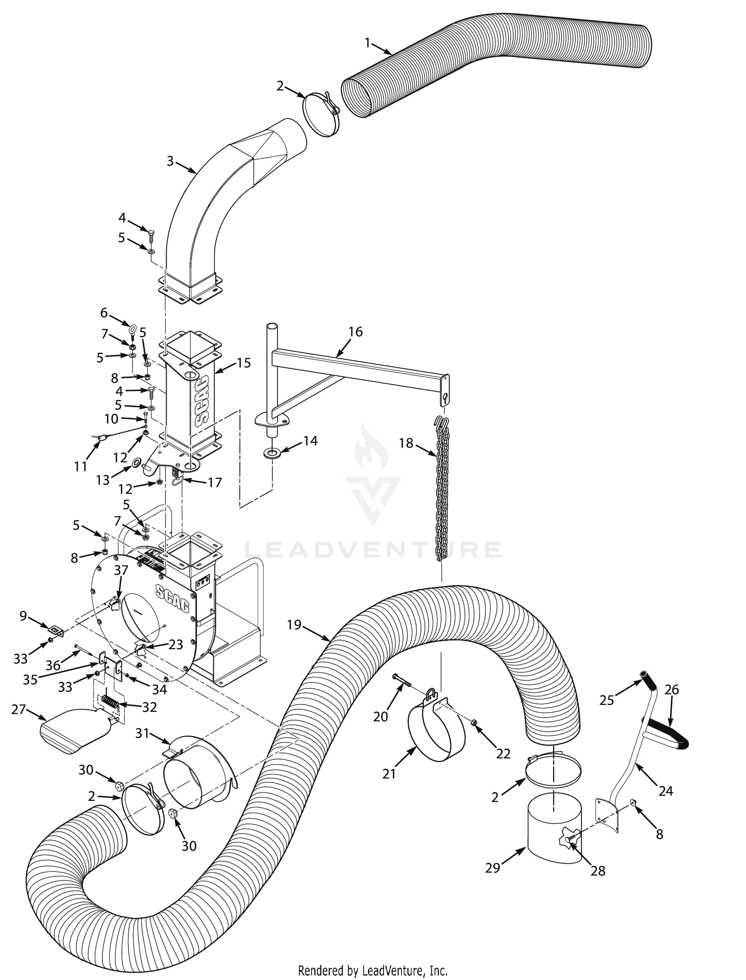 INTAKE AND DISCHARGE ASSEMBLY