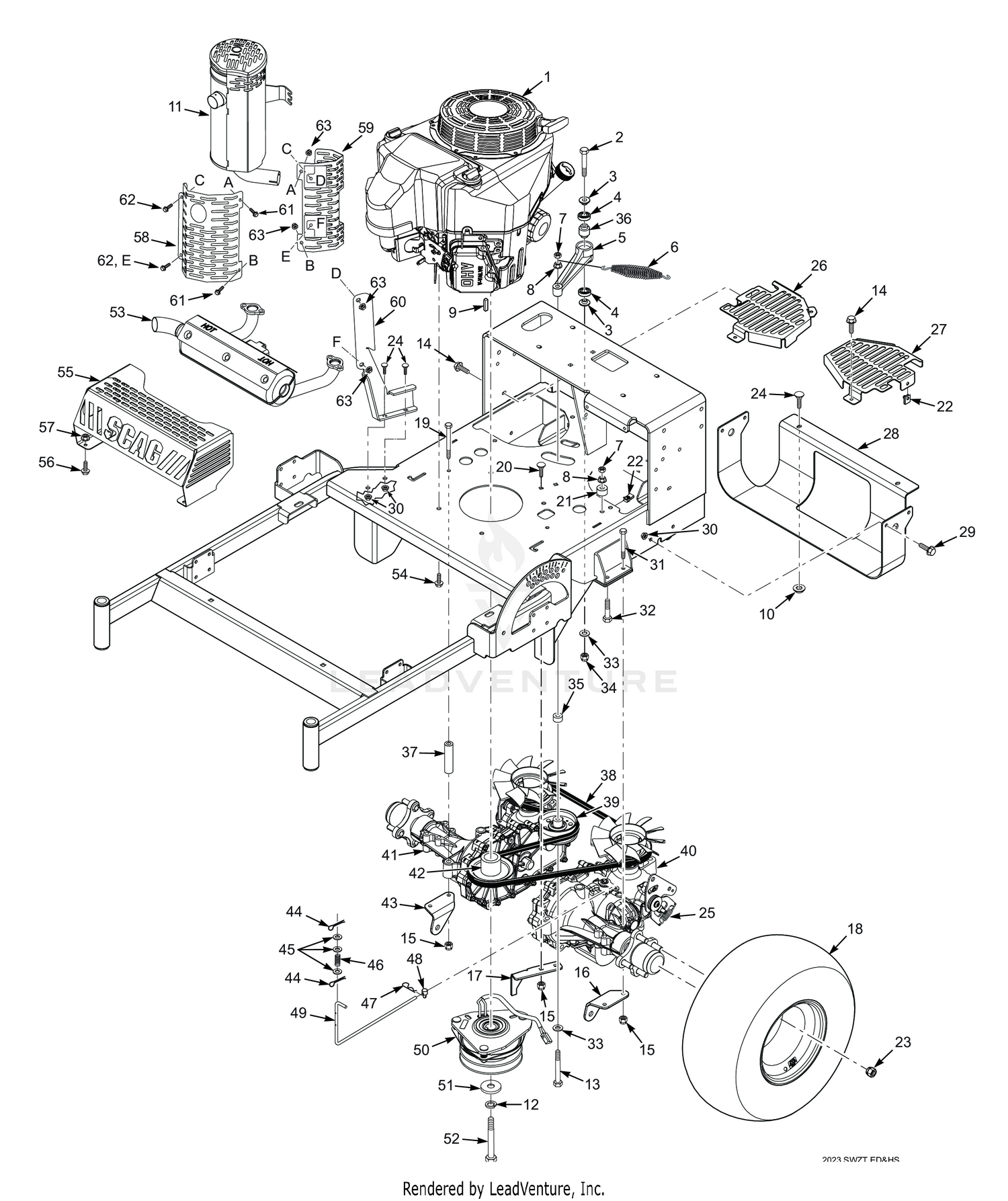 ENGINE DECK & HYDRAULIC SYSTEM