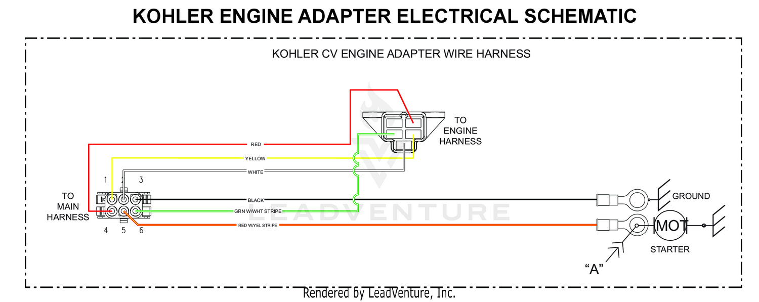 KOHLER CV ENGINE ADAPTER ELECTRICAL SCHEMATIC