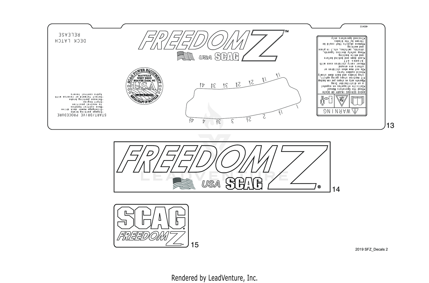 REPLACEMENT DECALS AND INFORMATION PLATES Part 2