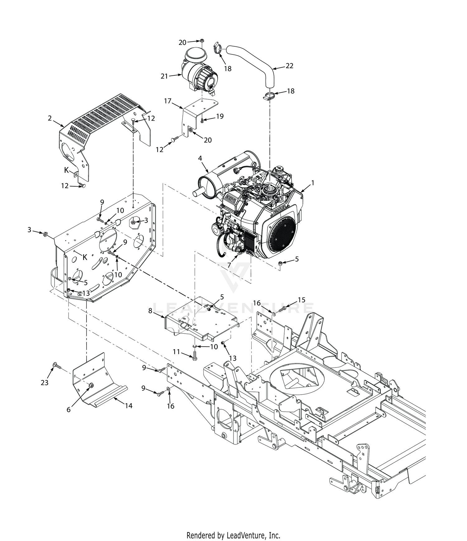 STTII ENGINE & ATTACHING PARTS - KOHLER 25CH-LP-EFI