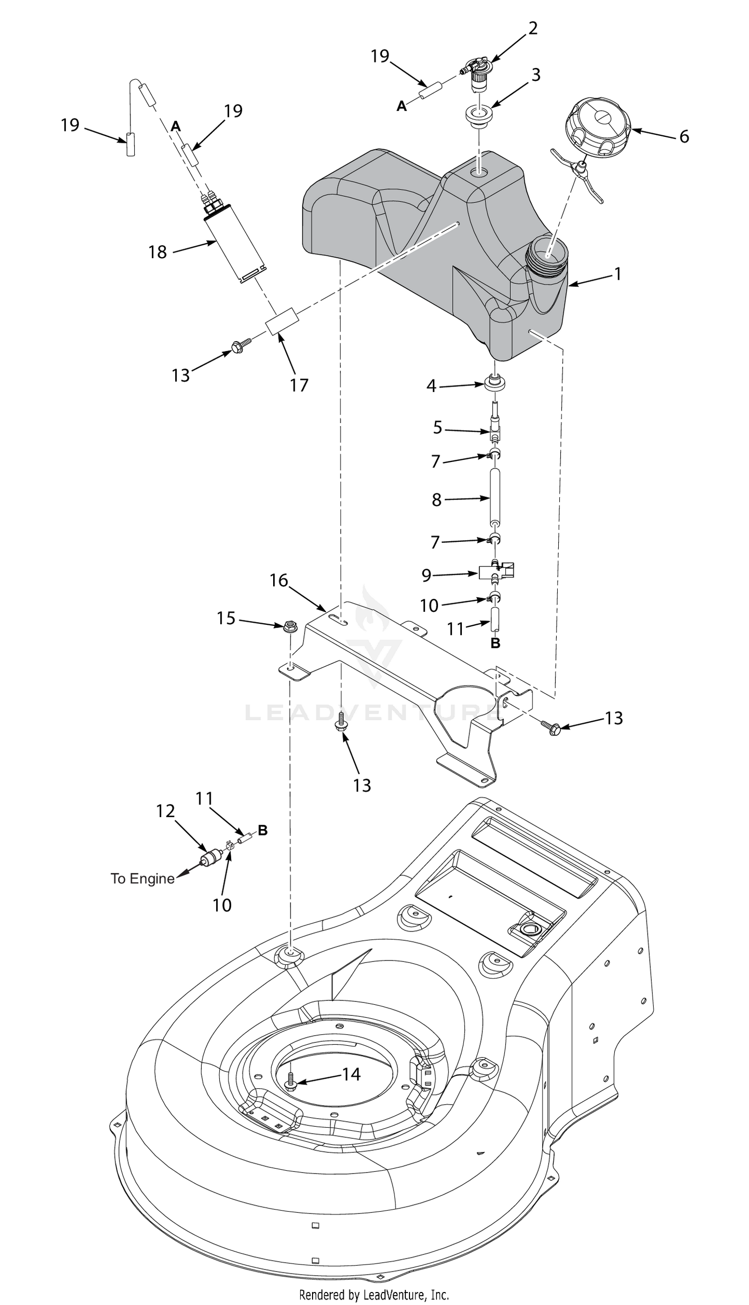 FUEL SYSTEM (MACHINES WITH 7CV ENGINE)
