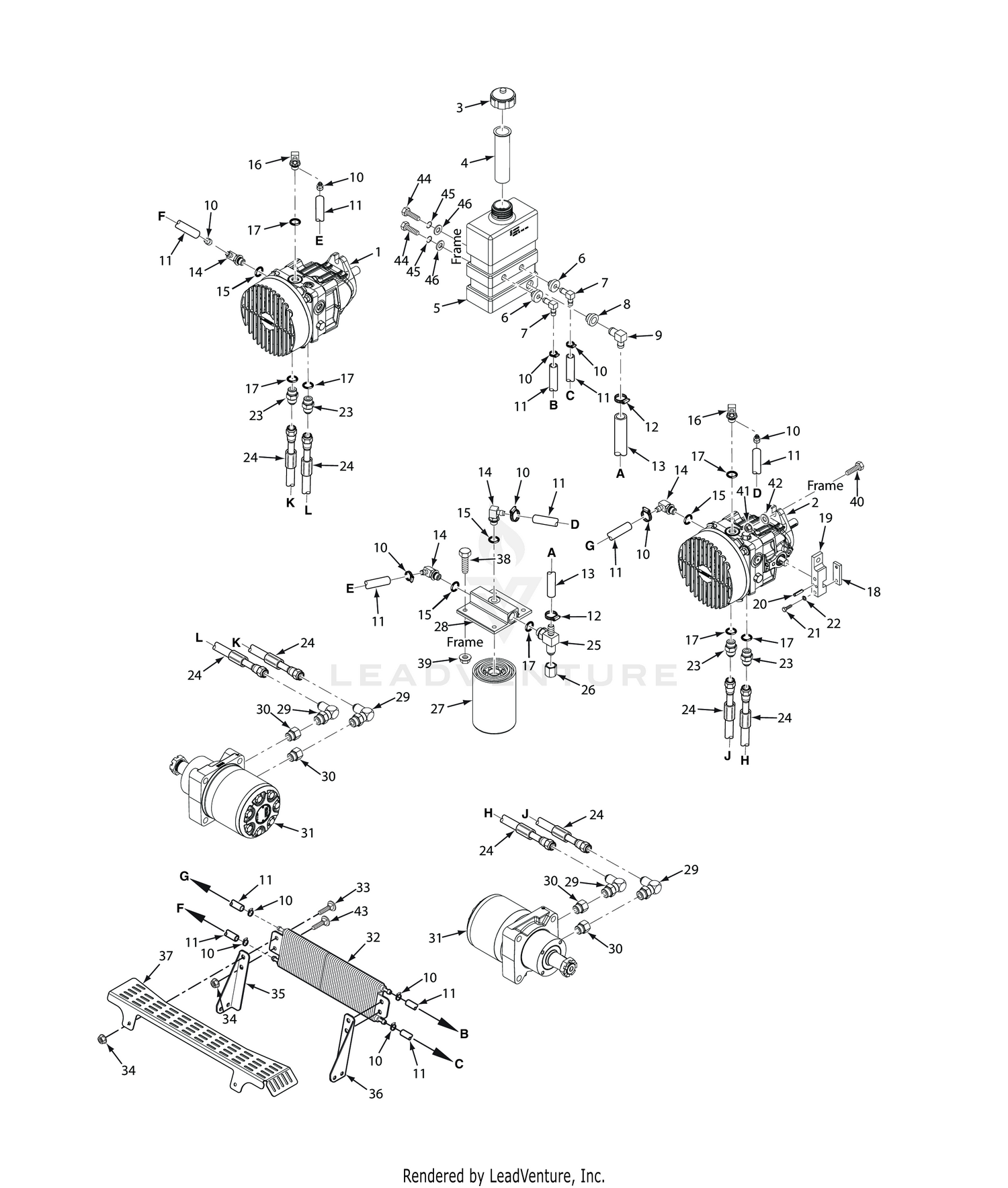 STTII HYDRAULIC SYSTEM - DUAL CORE COOLER