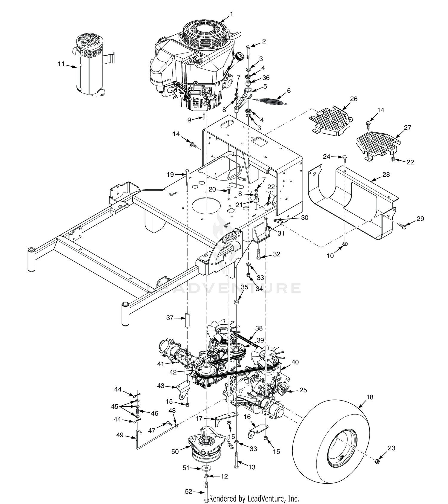 ENGINE DECK & HYDRAULIC SYSTEM