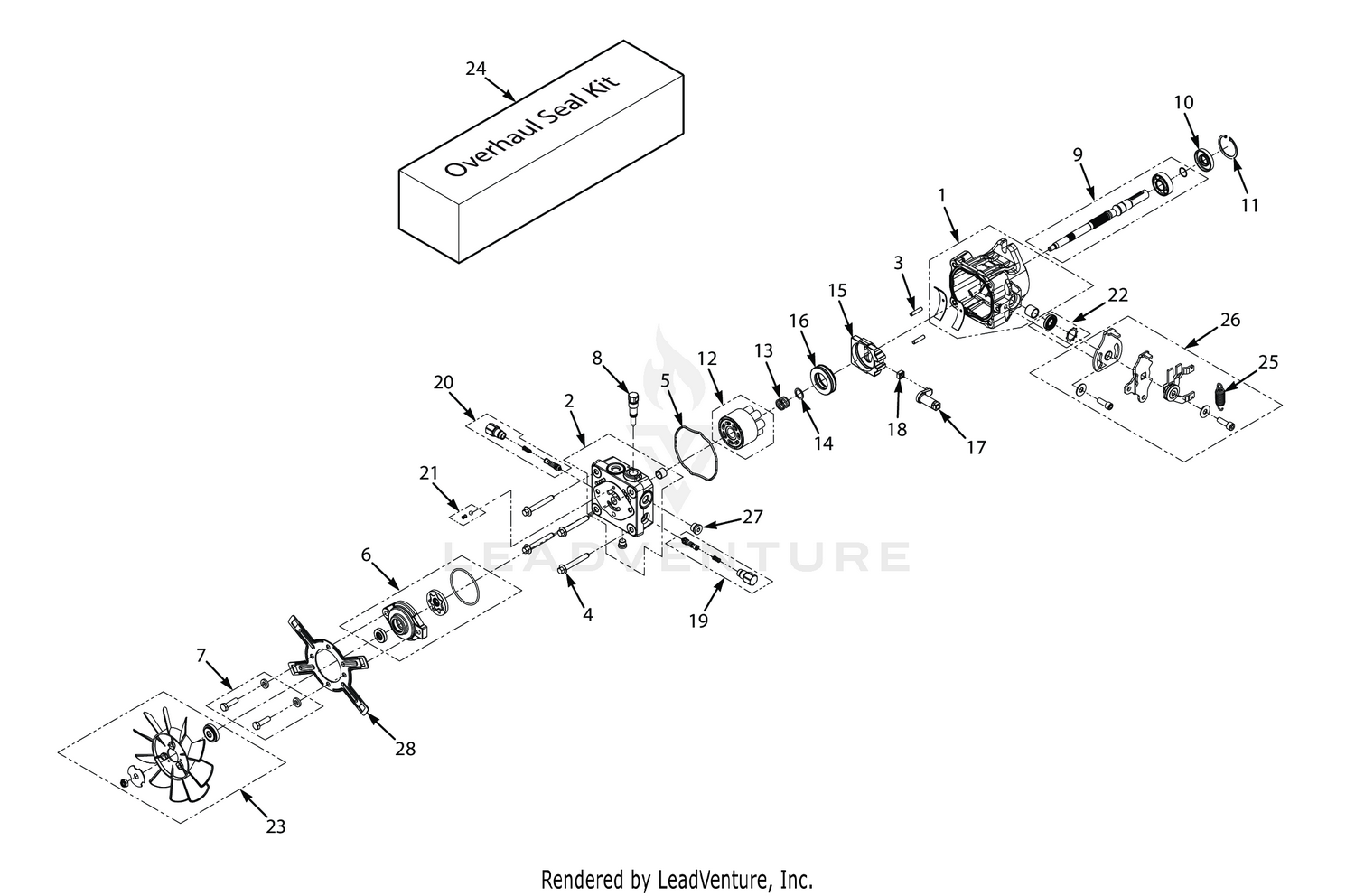 STCII HYDRAULIC PUMP ASSEMBLY