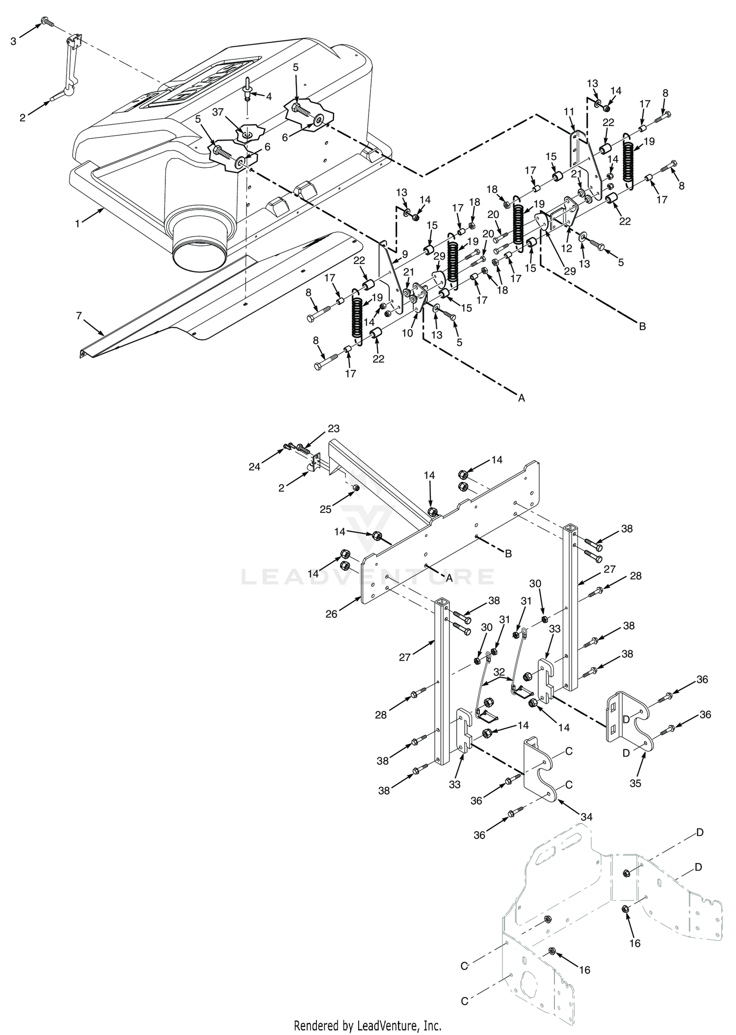 GC-2B HOOD AND DISCHARGE ASSEMBLY