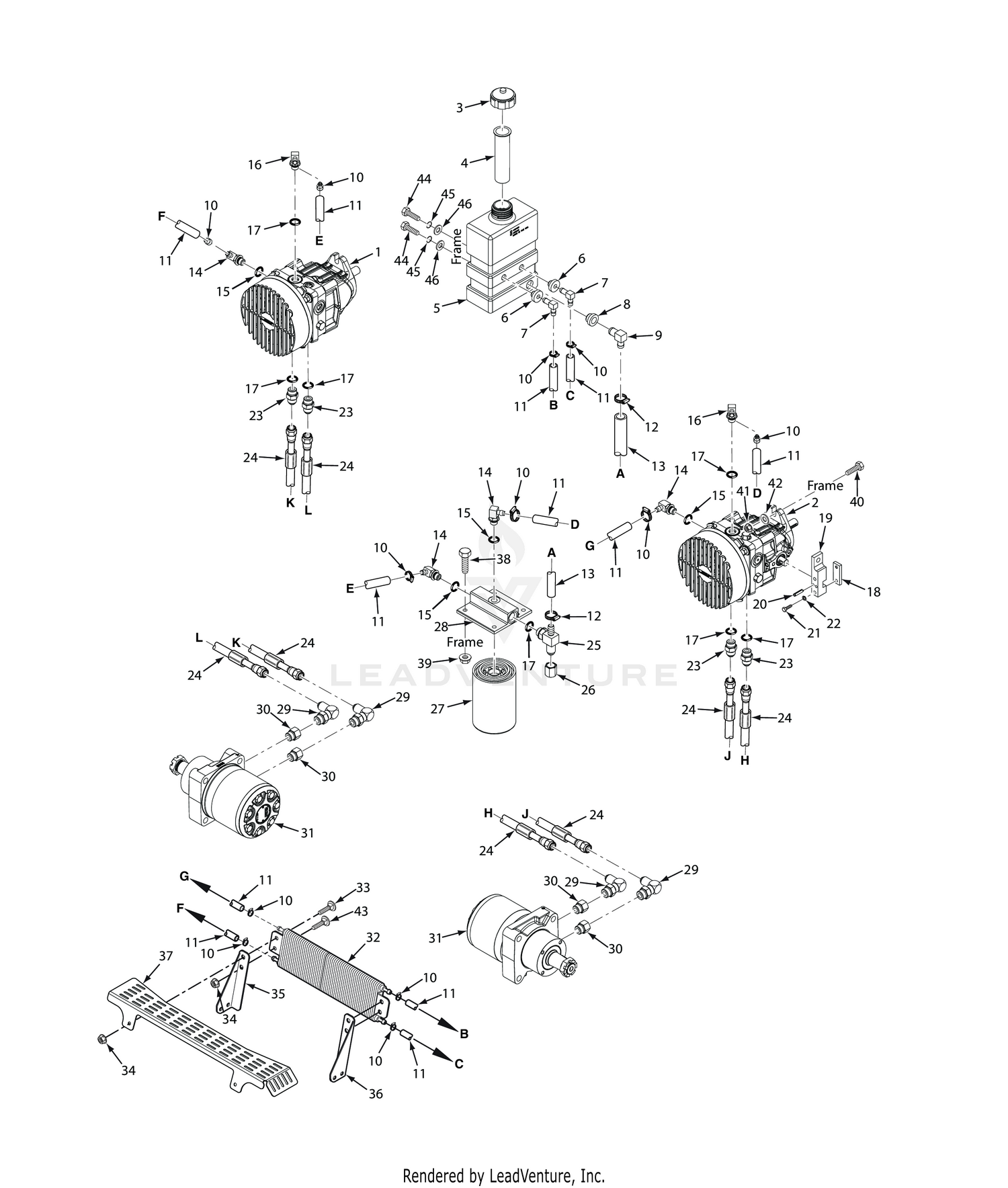STTII HYDRAULIC SYSTEM - DUAL CORE COOLER