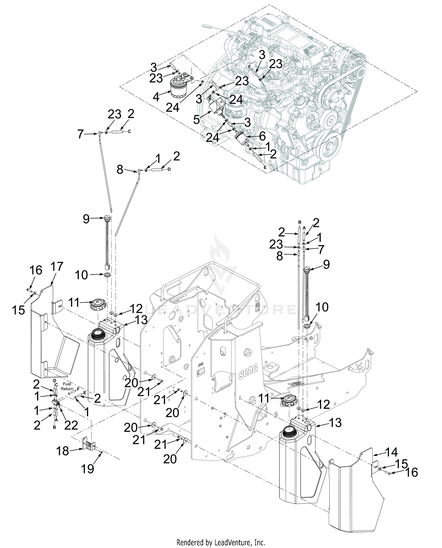 FUEL TANK ASSEMBLY KOHLER