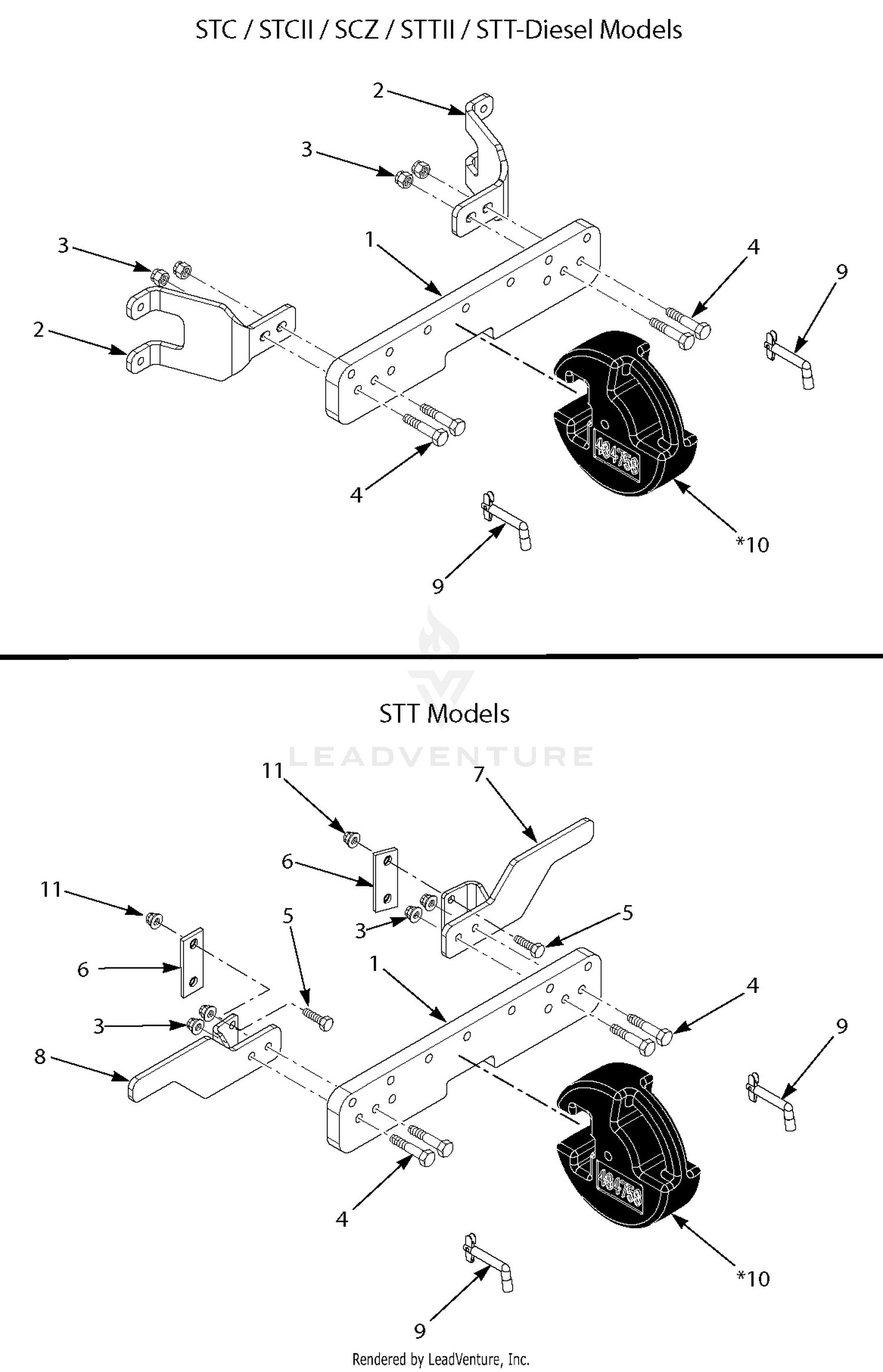 Front Weight Components - STC / STCII / SCZ / STTII / STT-Diesel Models