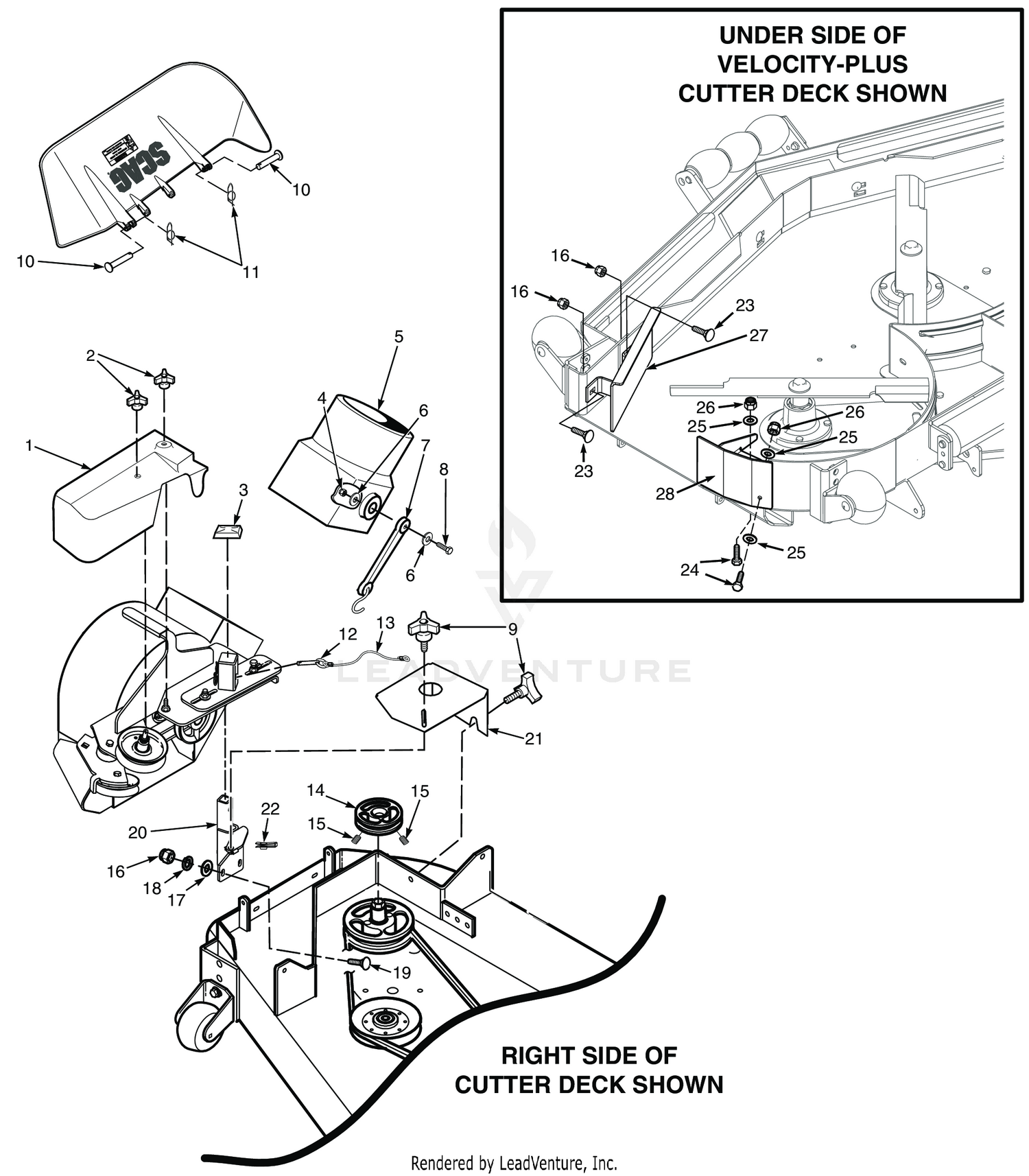 SCZ-61"STT 52"/61" & STTII 52"/61" BLOWER MOUNTING COMPONENTS