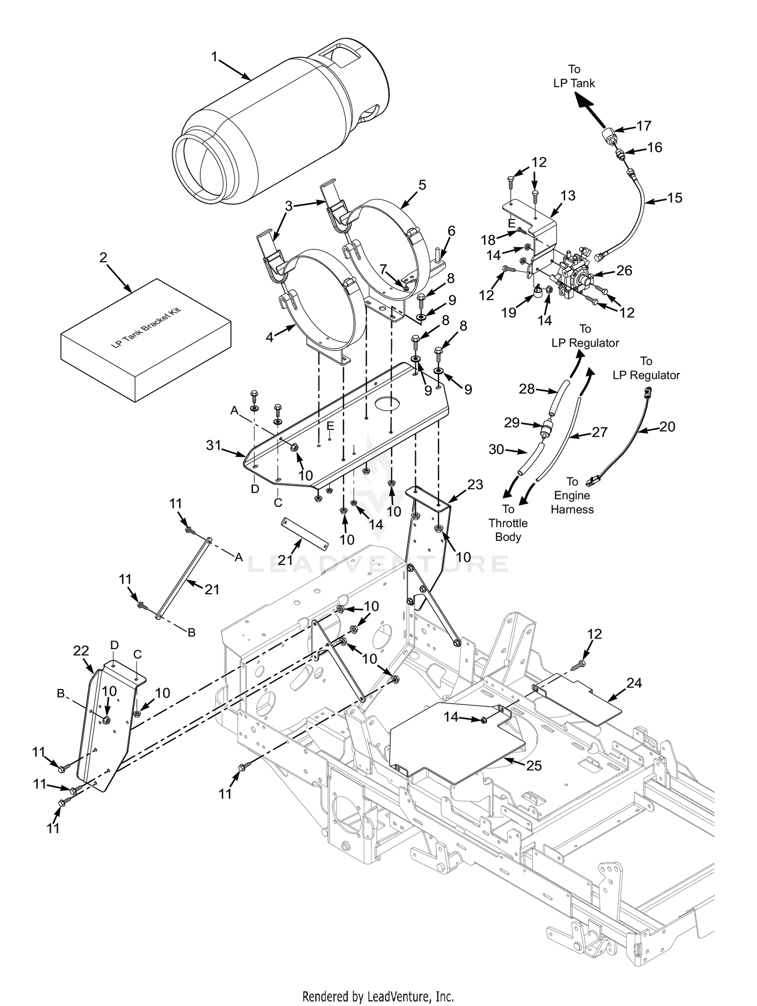 STTII FUEL SYSTEM - KOHLER 25CH-LP-EFI