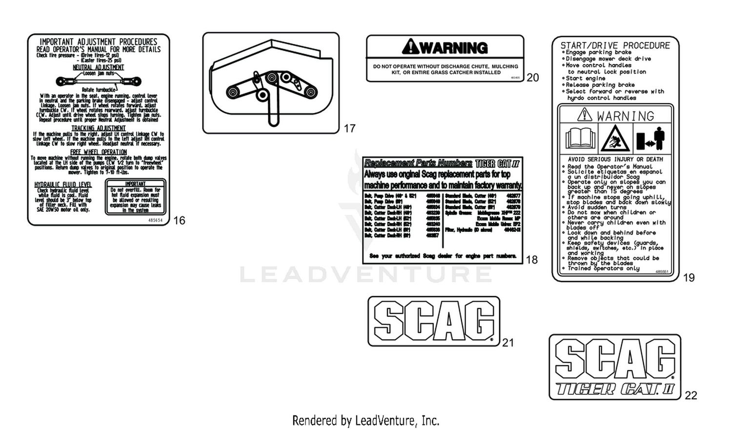 REPLACEMENT DECALS AND INFORMATION PLATES II
