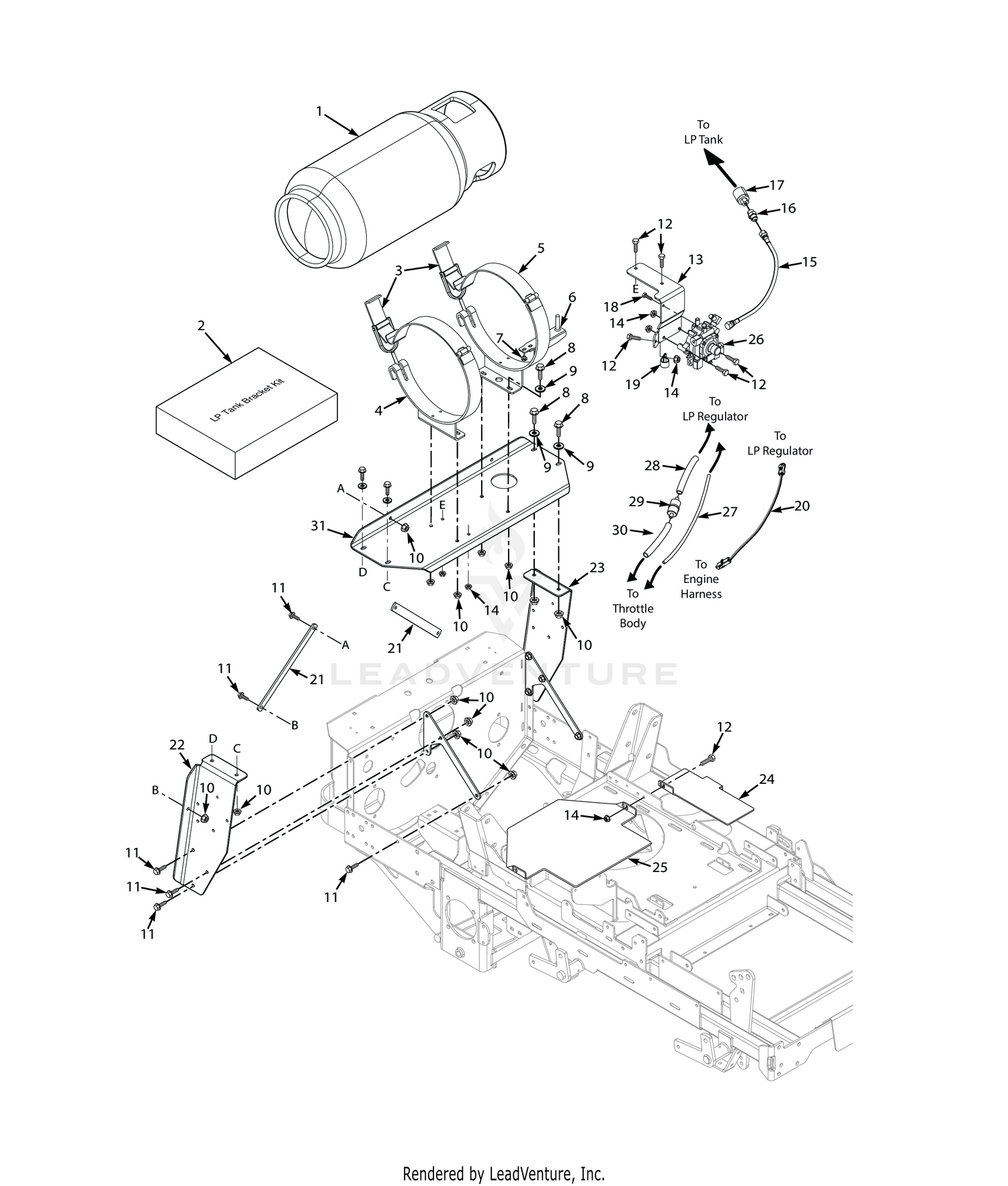 6371 STTII FUEL SYSTEM - KOHLER 25CH-LP-EFI