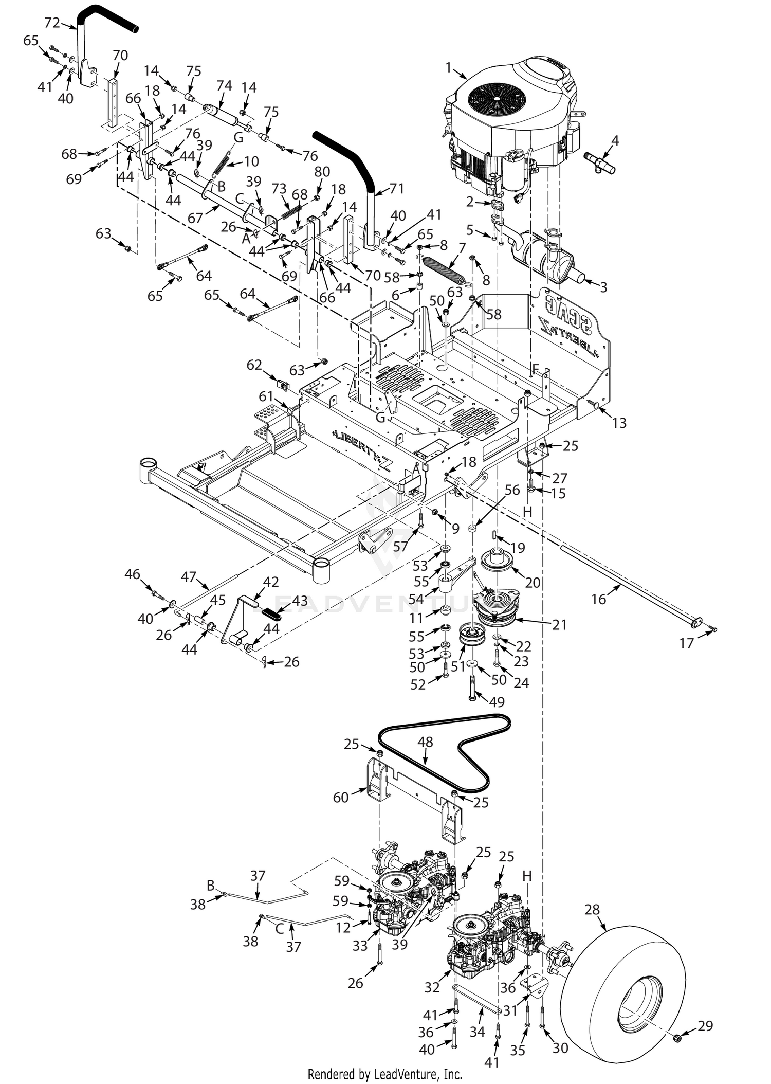 48H, 52H & 61H DRIVE SYSTEM COMPONENTS - TUFF TORQ AXLES