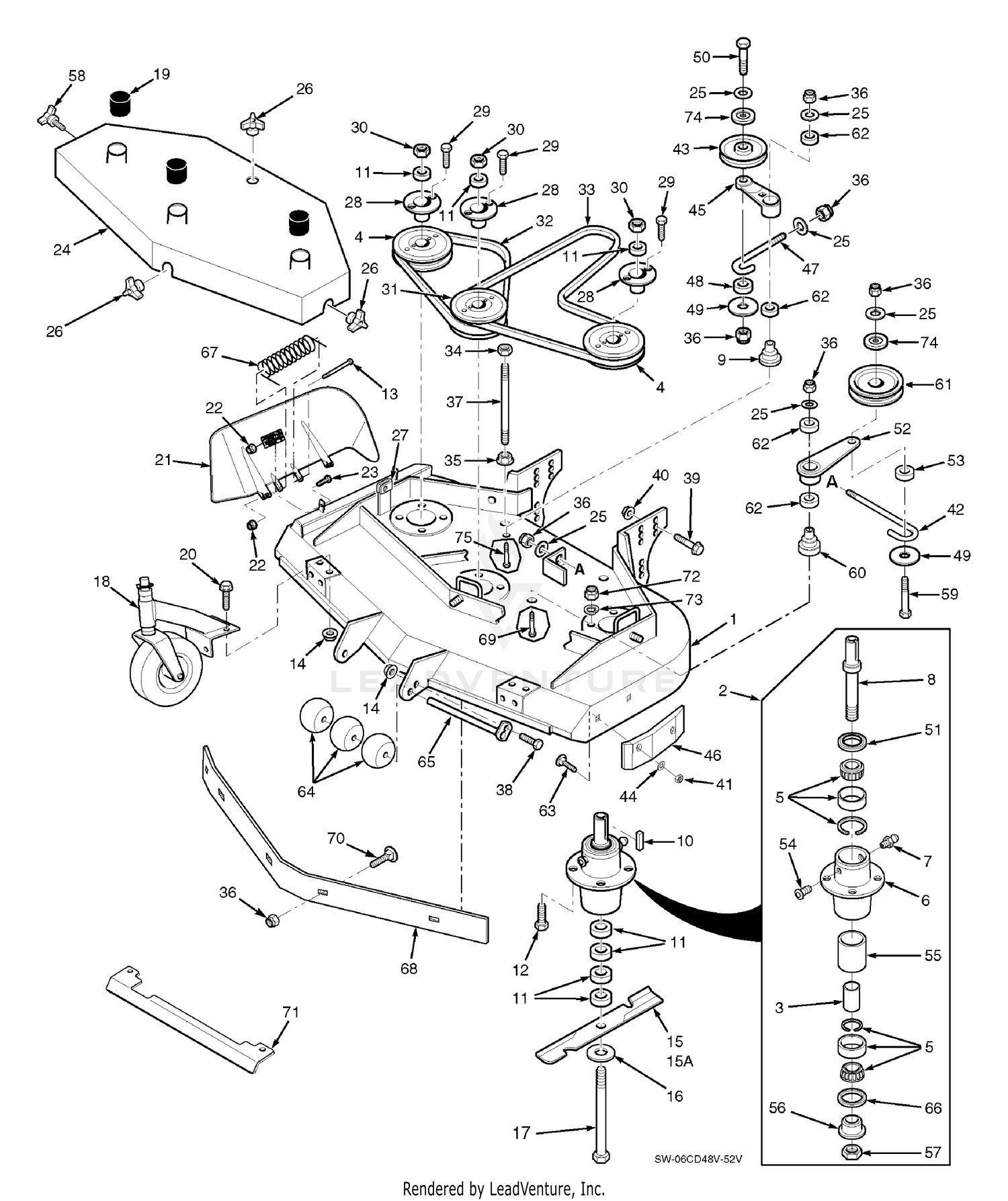 Cutter Decks 52V"
