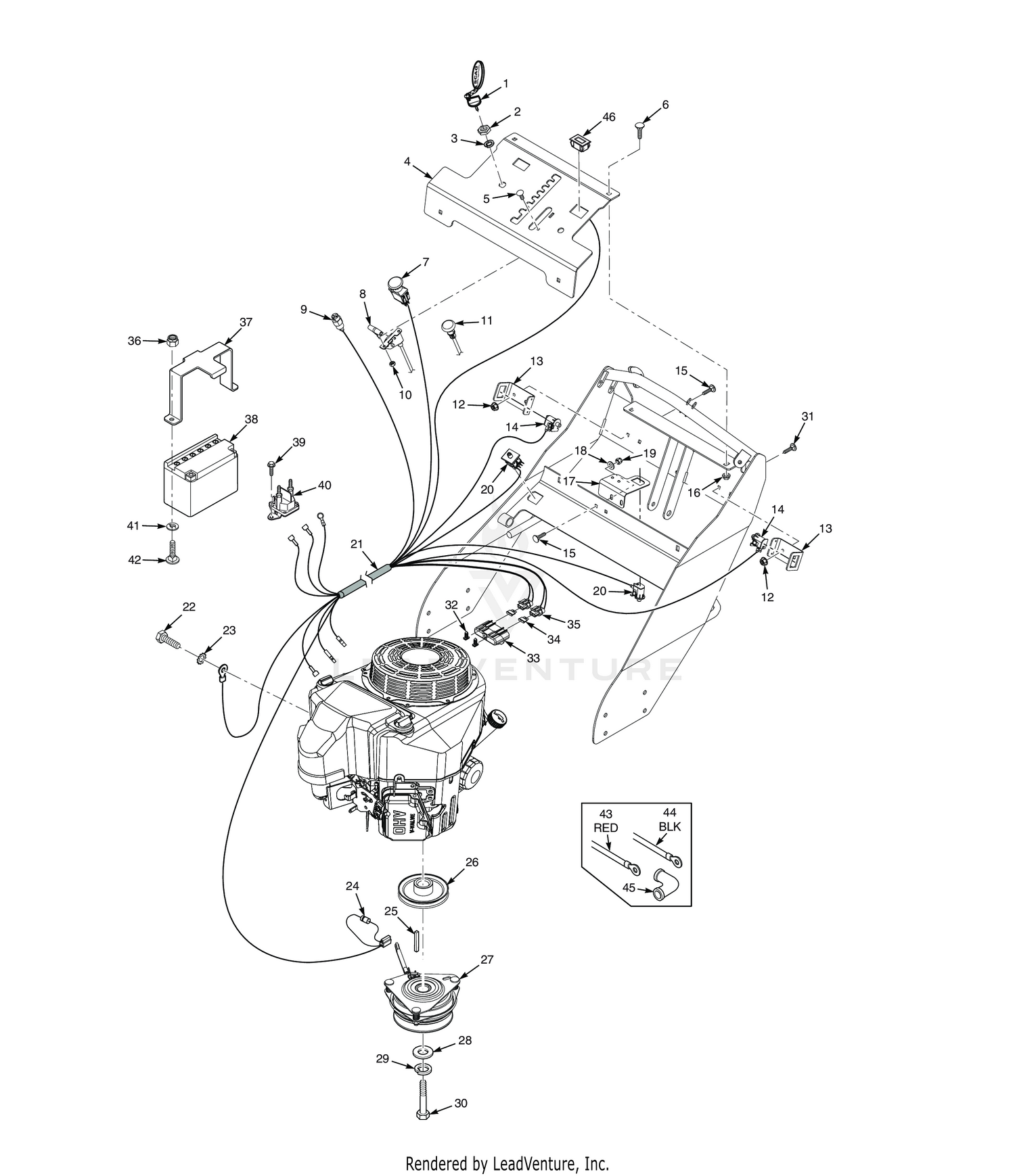 ELECTRICAL SYSTEM AND THROTTLE CONTROL - ELECTRIC START