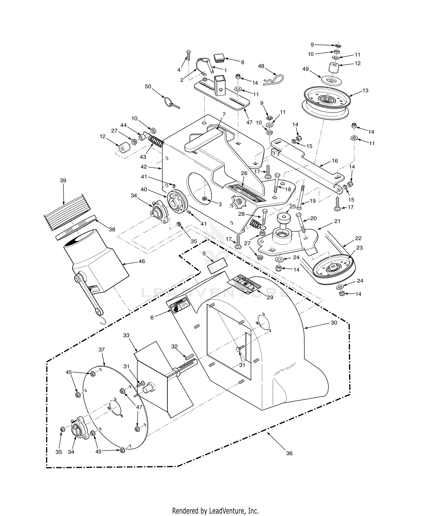 STT-61" / STTII-61" & SCZ-61" / SCZII-61" BLOWER HOUSING ASSEMBLY