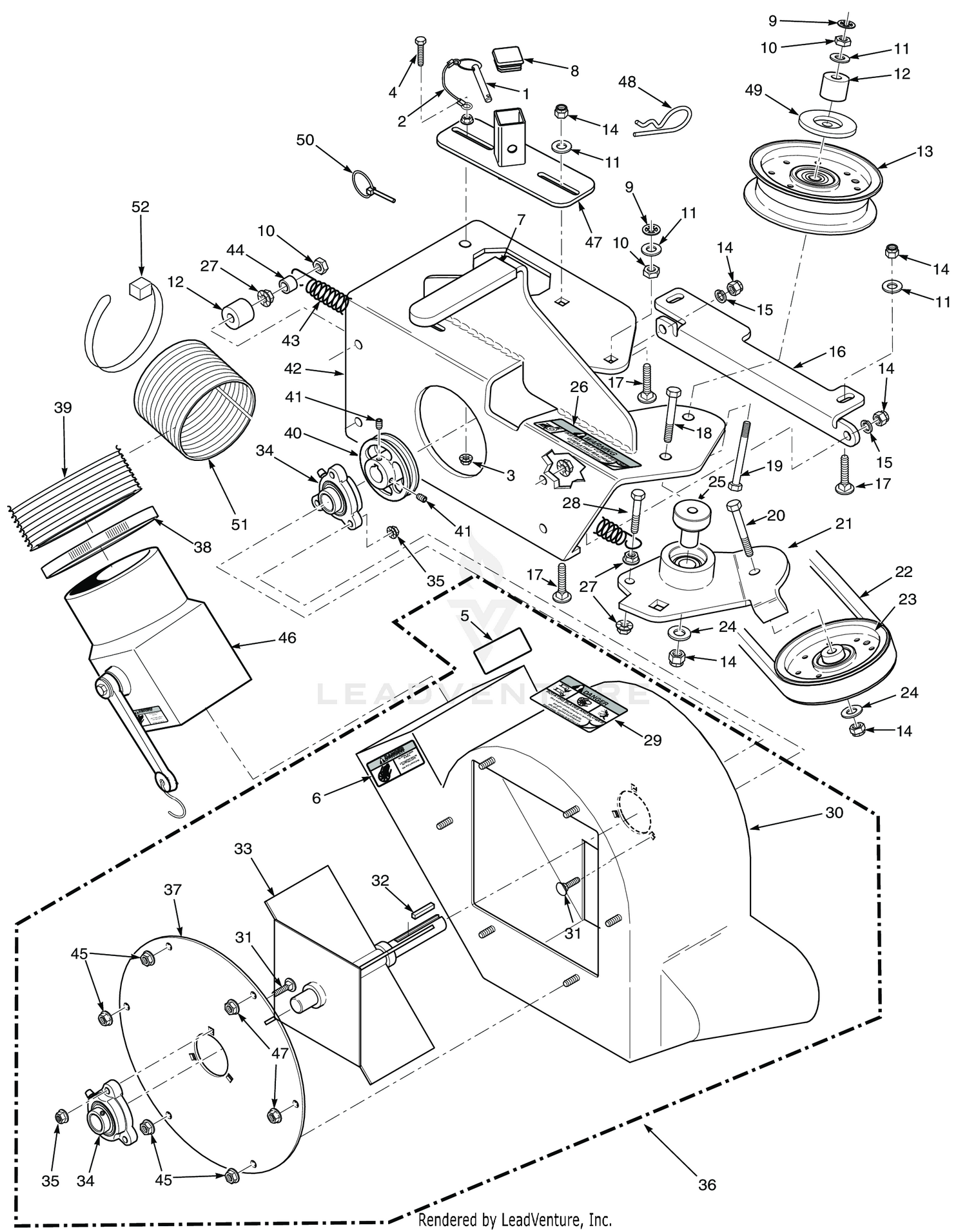 STC-61" & STCII-61" BLOWER HOUSING ASSEMBLY
