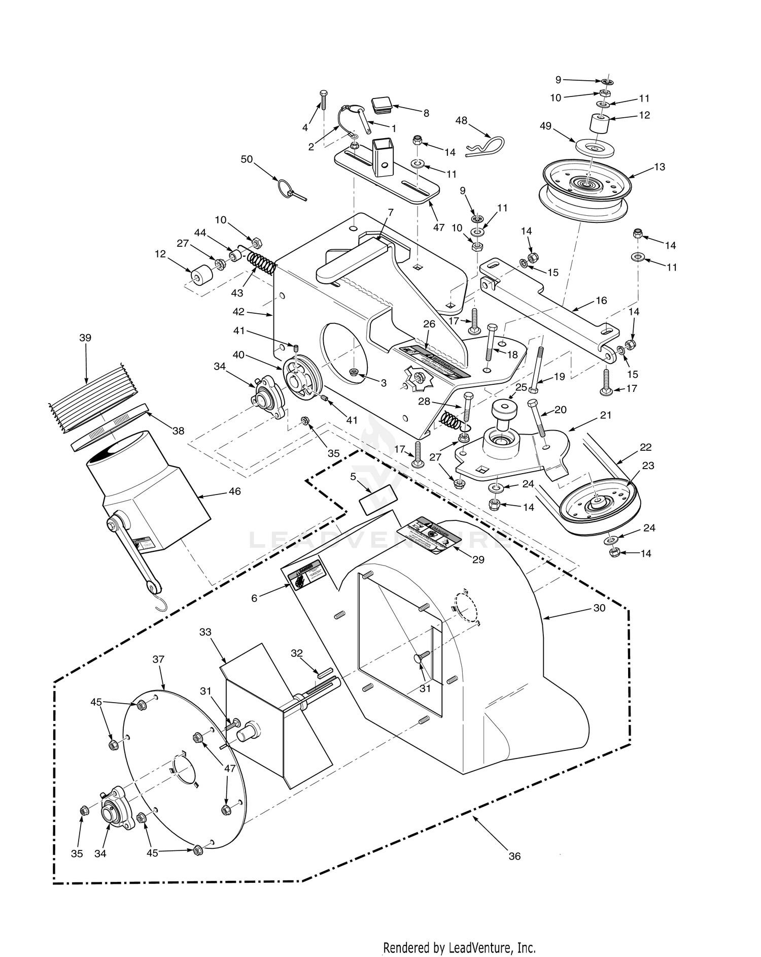 STT-61" / STTII-61" & SCZ-61" - BLOWER HOUSING ASSEMBLY