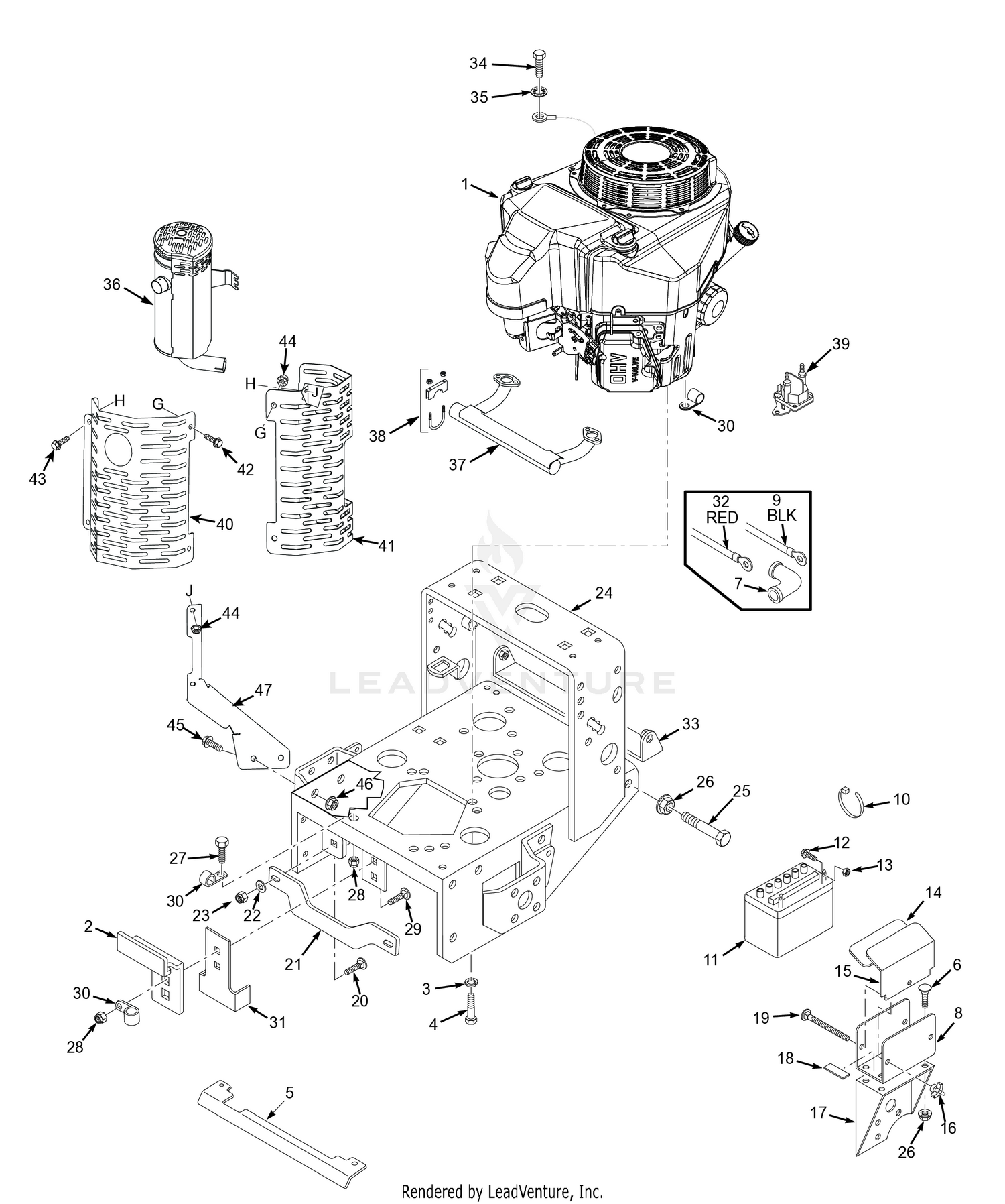 ENGINE DECK - ELECTRIC START