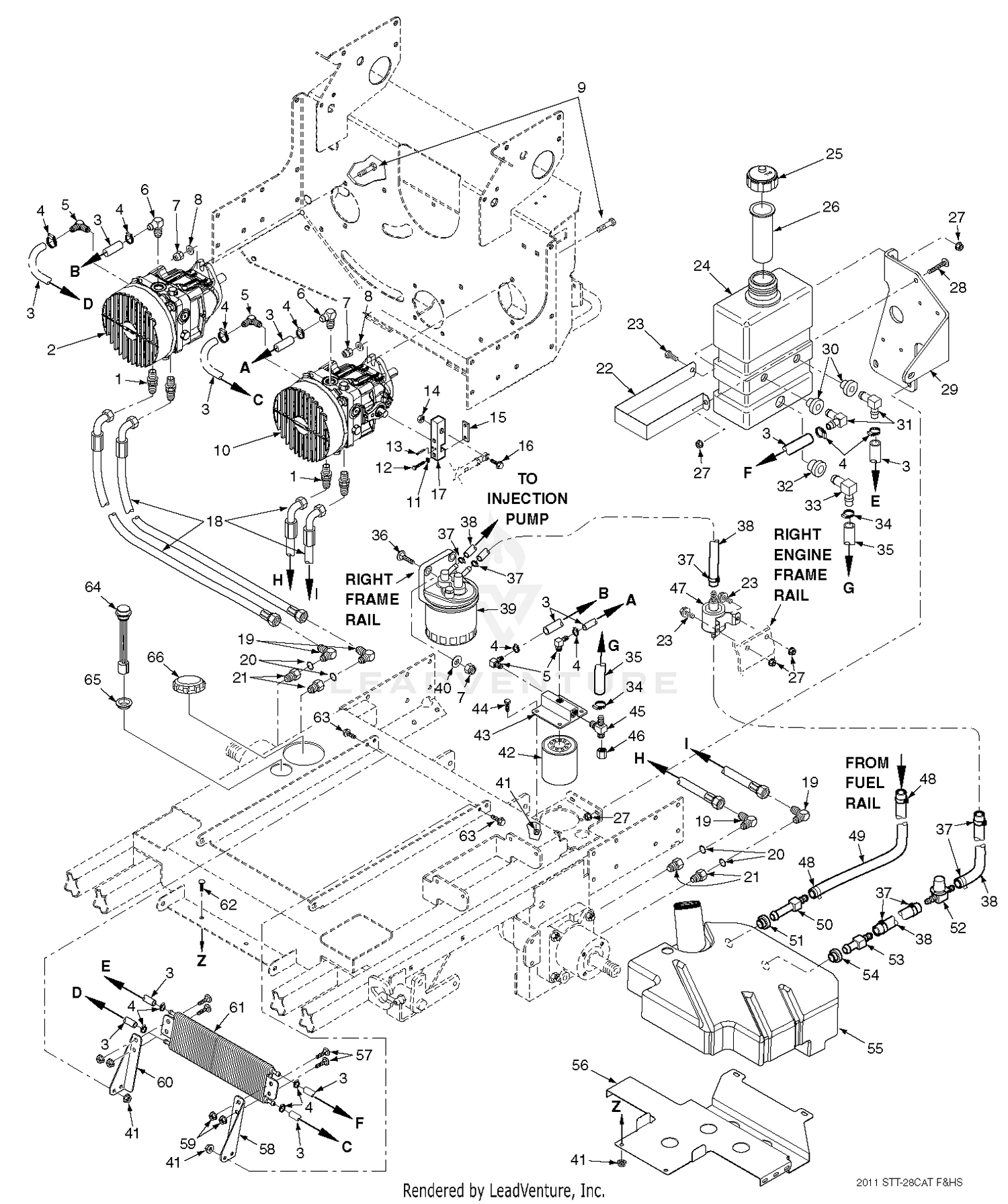 Fuel And Hydraulic System - Cat Diesel