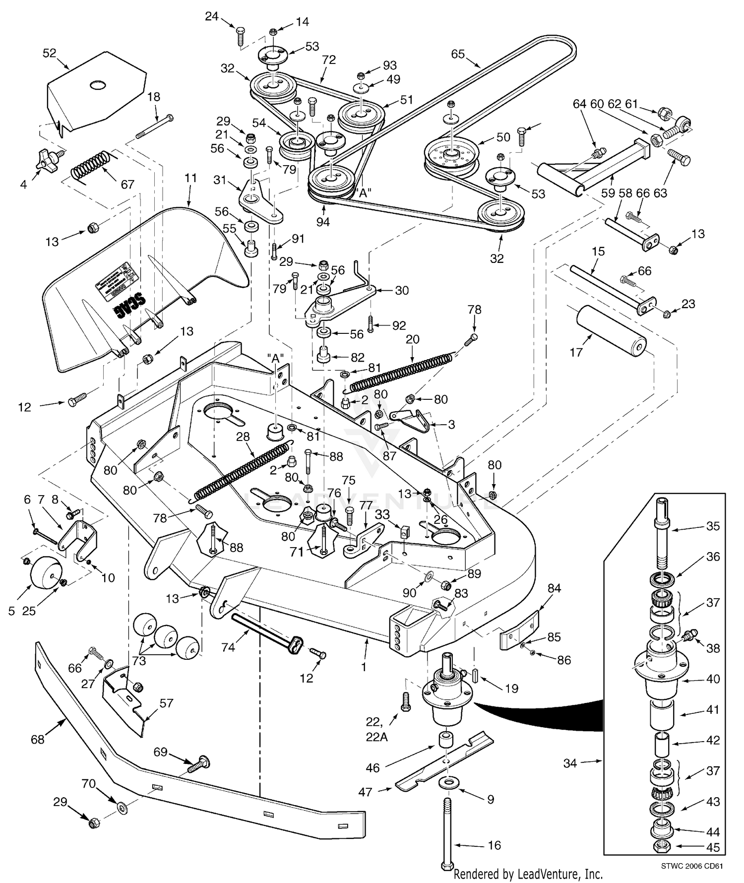 61V"  Cutter Deck