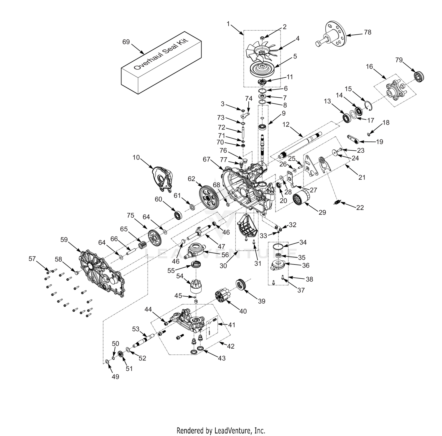 ZT-3400 HYDRAULIC AXLE ASSEMBLY - SPZ61