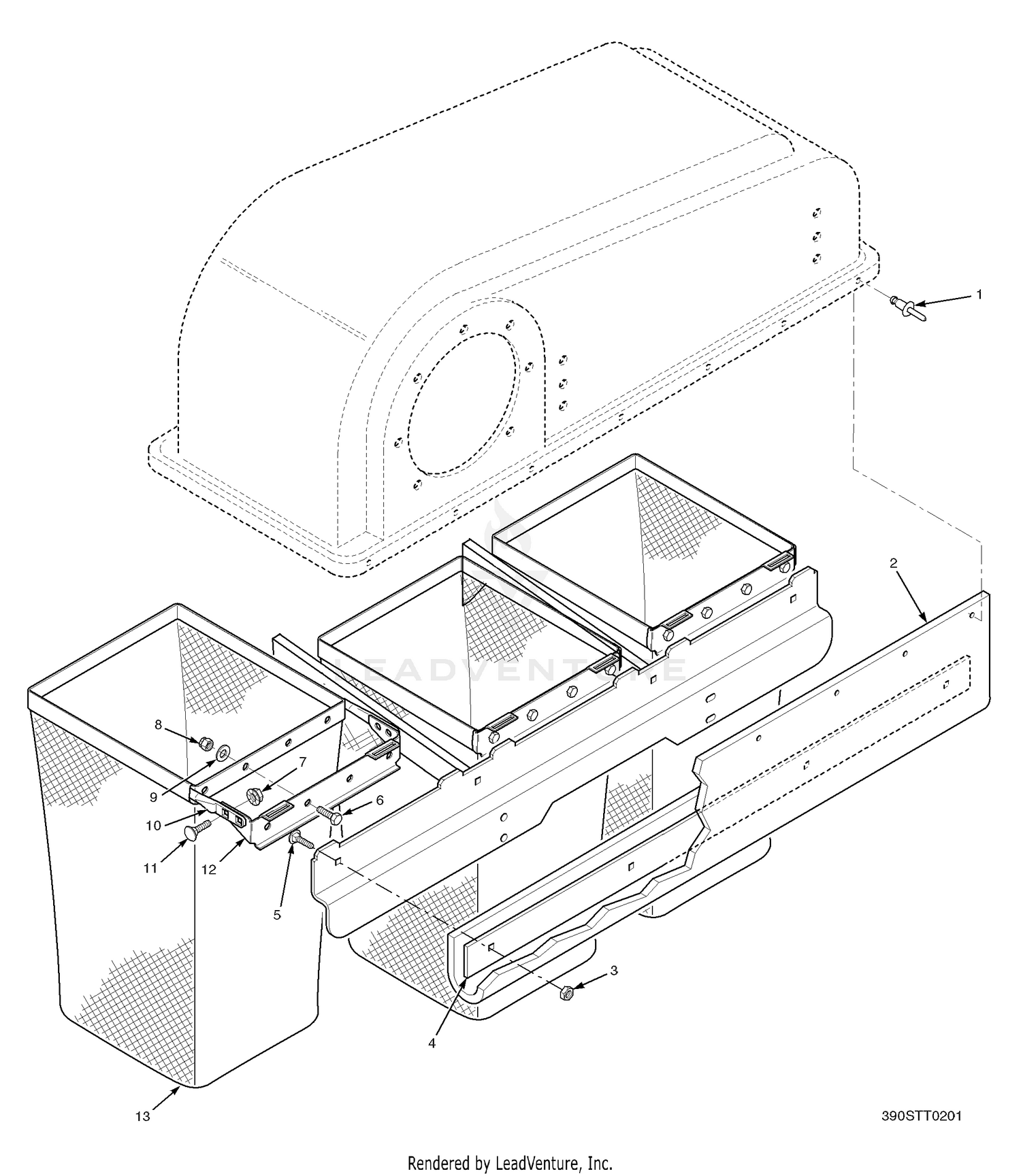 Bag Support Bracket And Seal